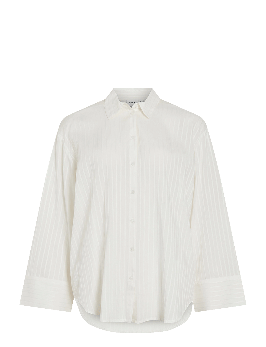 Vila - VIROCKI L/S OVERSIZE SHIRT - NOOS - egret - 0