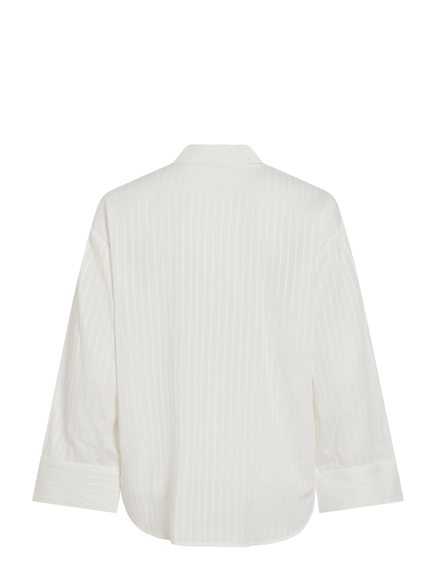 Vila - VIROCKI L/S OVERSIZE SHIRT - NOOS - egret - 1