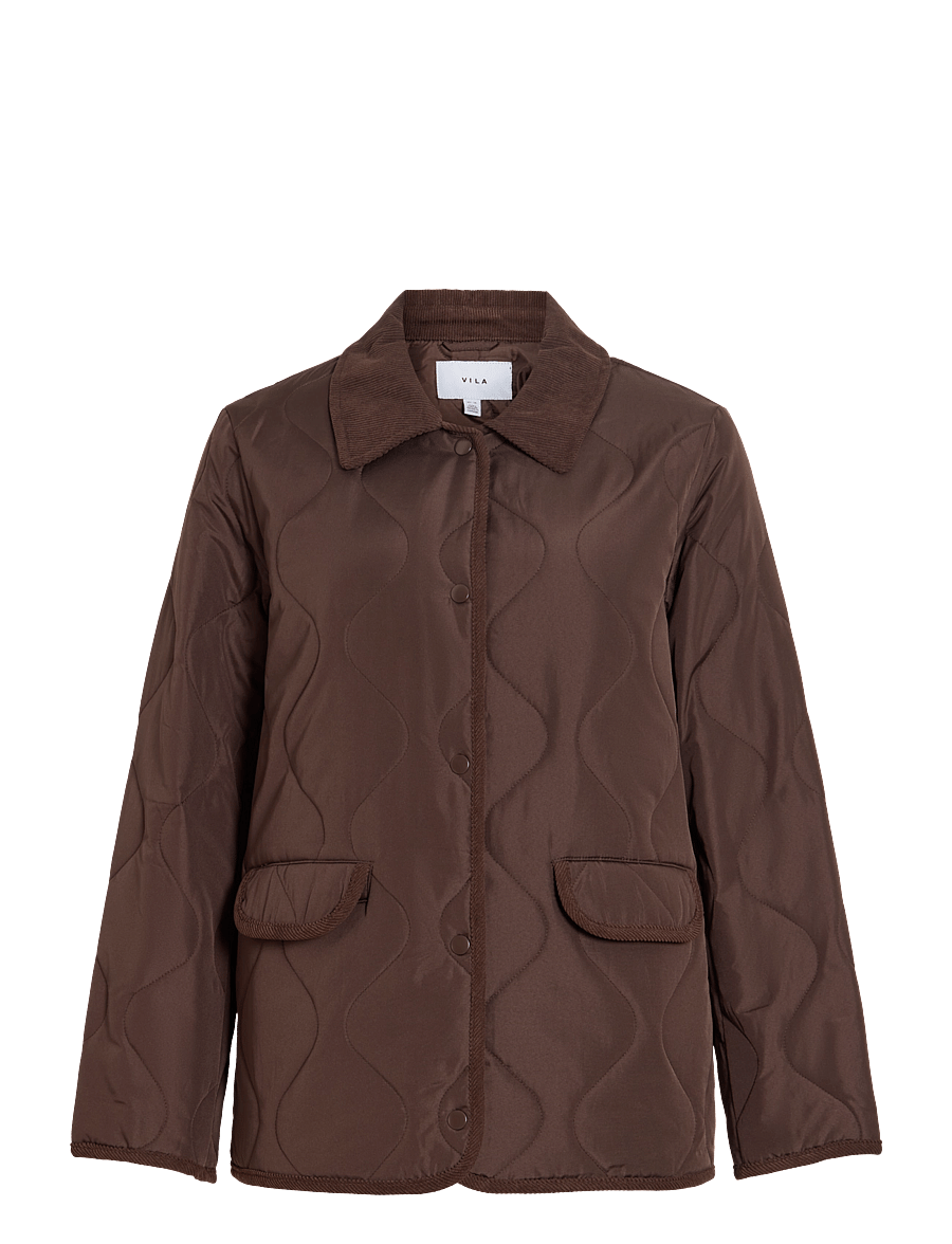 Vila - VITATE L/S QUILT DETAIL JACKET - NOOS - coffee bean - 1