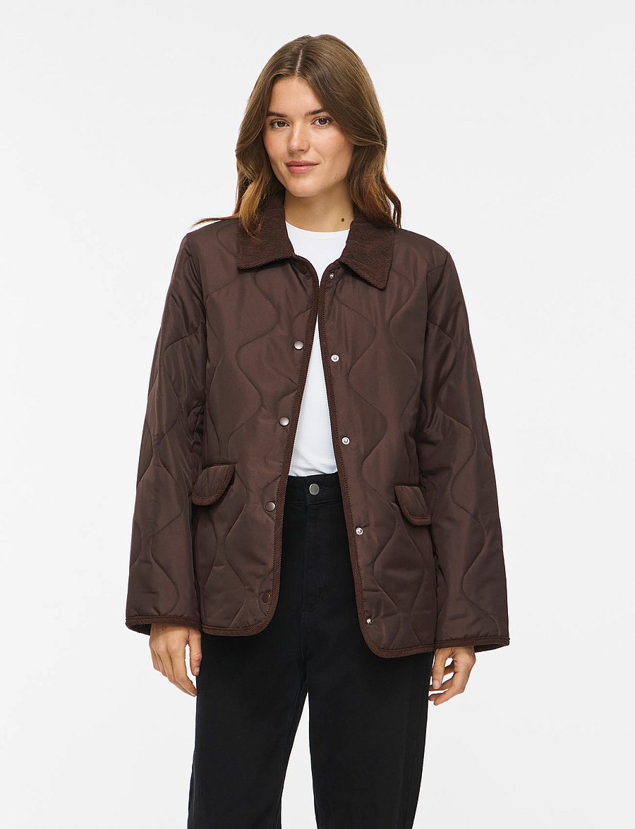 Vila - VITATE L/S QUILT DETAIL JACKET - NOOS - coffee bean - 0
