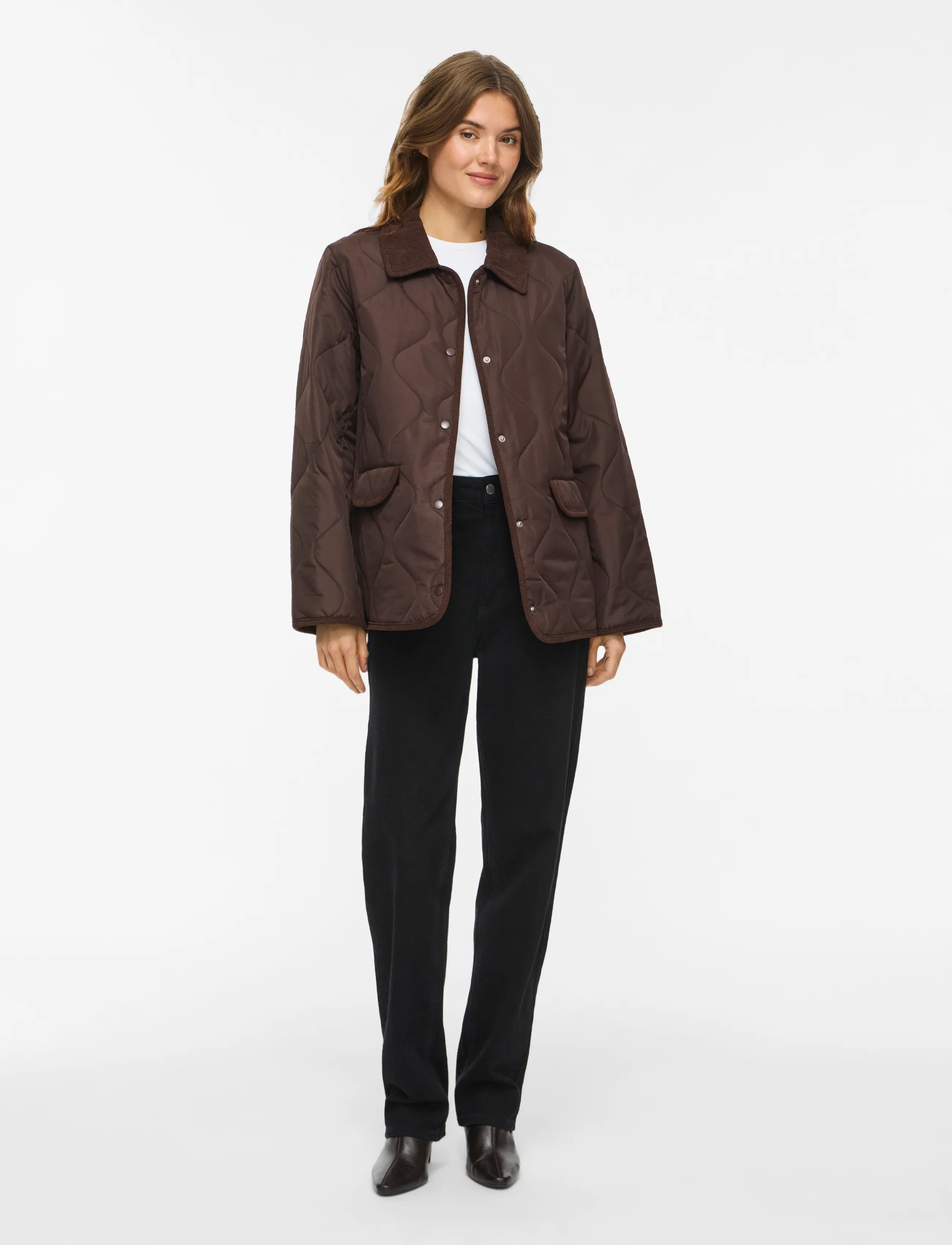 Vila - VITATE L/S QUILT DETAIL JACKET - NOOS - coffee bean - 4