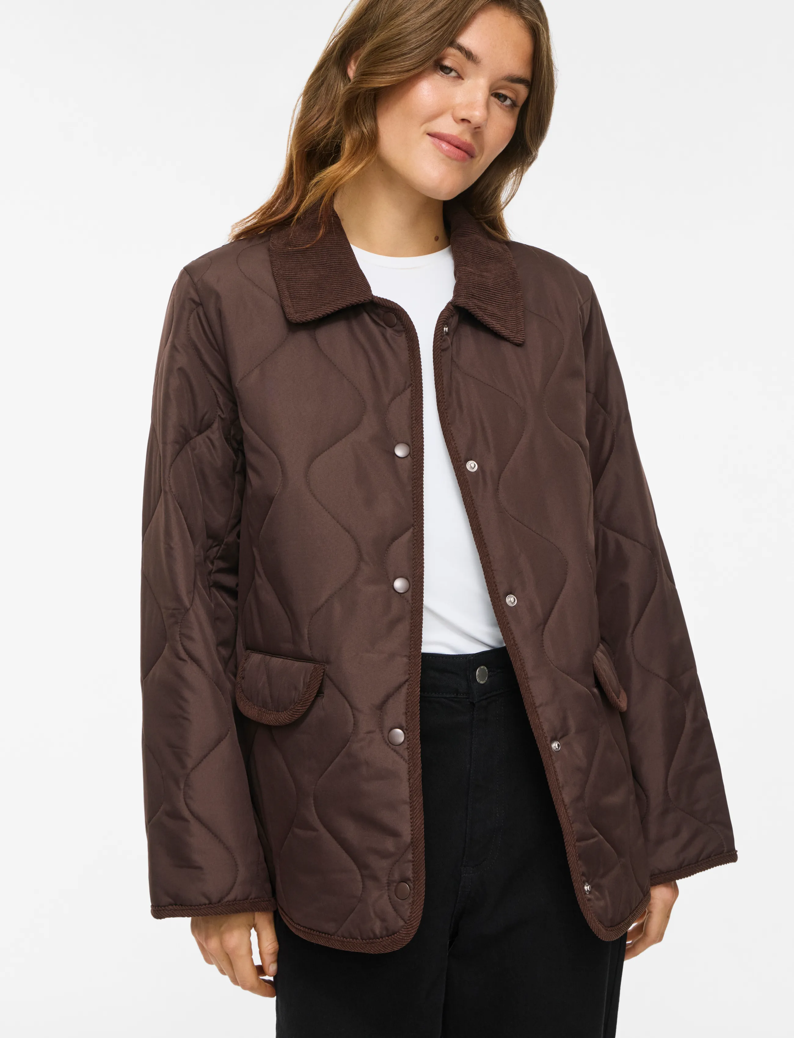 Vila - VITATE L/S QUILT DETAIL JACKET - NOOS - coffee bean - 5