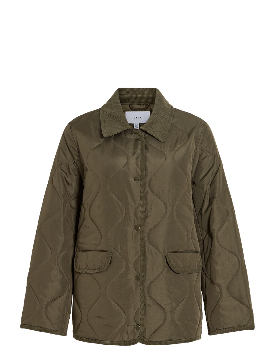 Vila - VITATE L/S QUILT DETAIL JACKET - NOOS - frühlingsjacken - forest night - 1