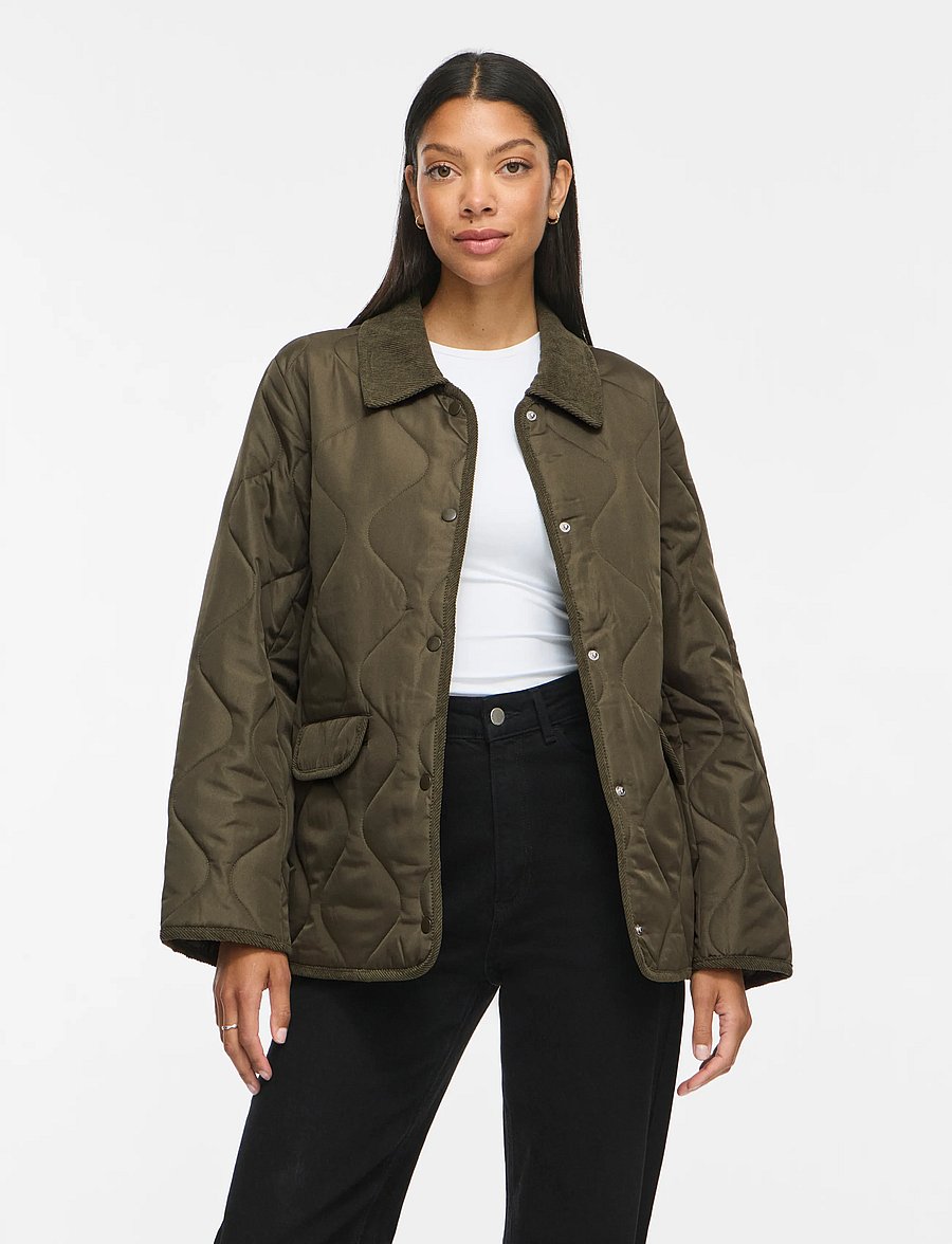 Vila - VITATE L/S QUILT DETAIL JACKET - NOOS - frühlingsjacken - forest night - 0