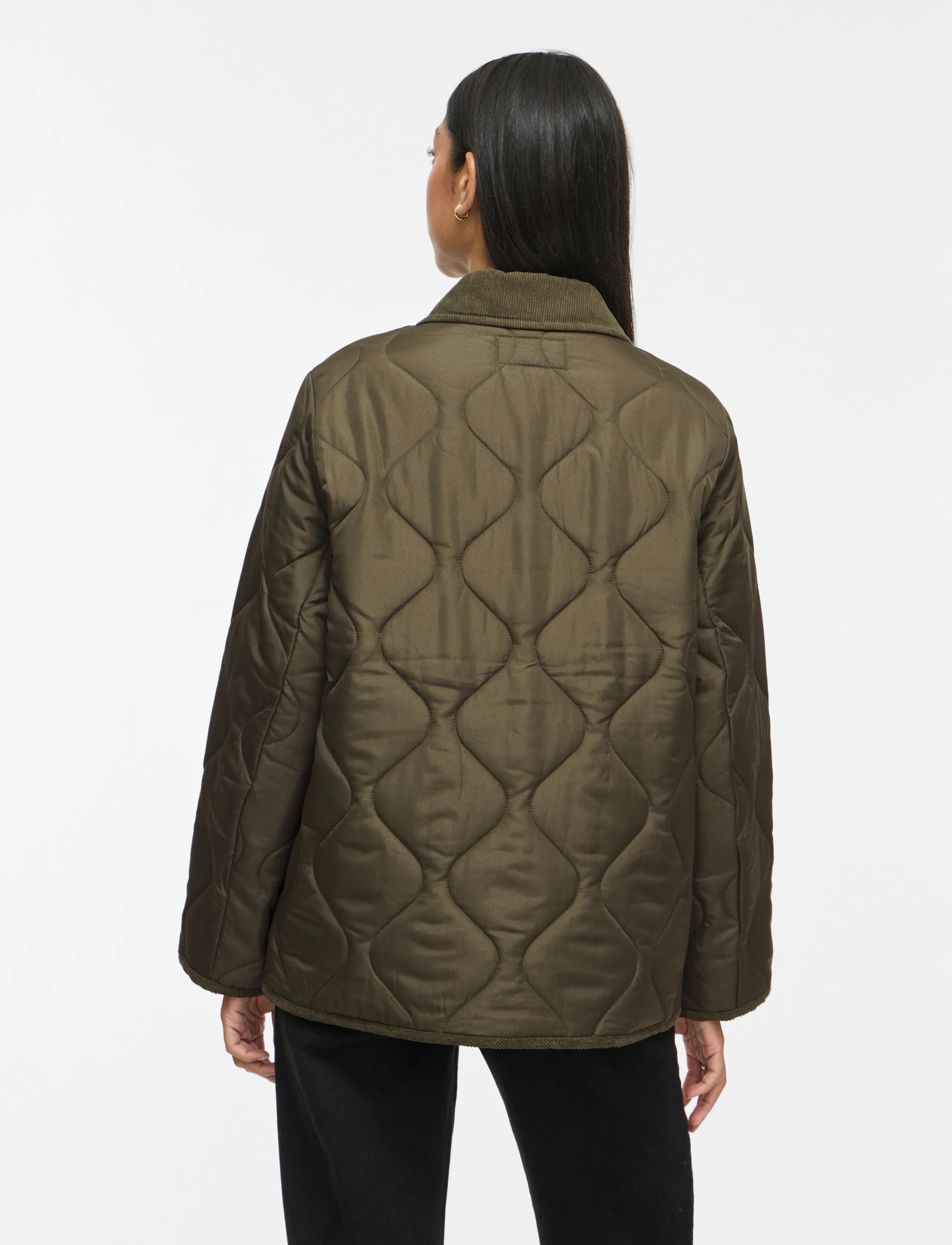 Vila - VITATE L/S QUILT DETAIL JACKET - NOOS - forest night - 3