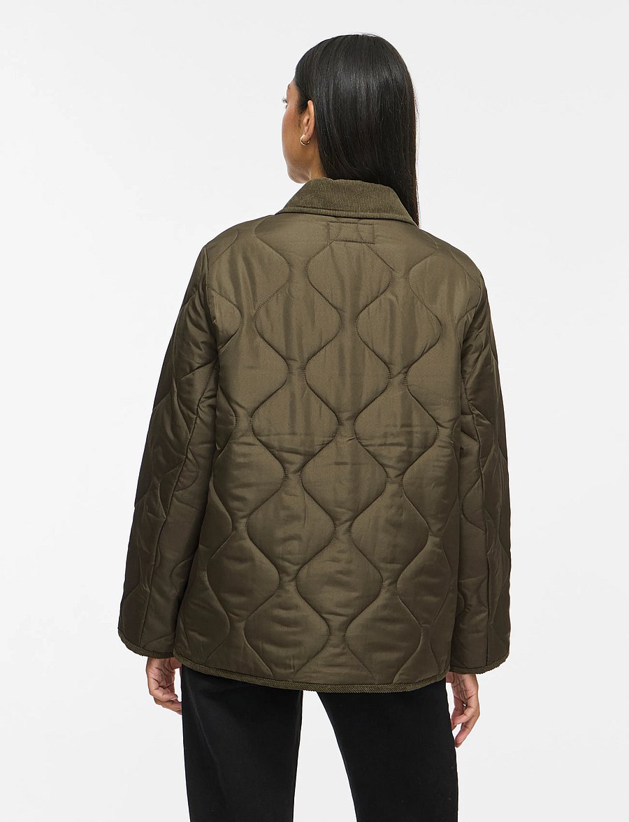 Vila - VITATE L/S QUILT DETAIL JACKET - NOOS - frühlingsjacken - forest night - 3