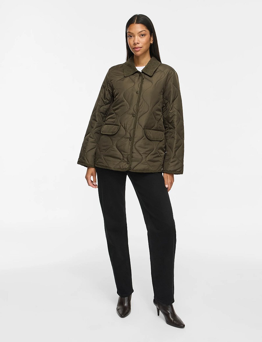 Vila - VITATE L/S QUILT DETAIL JACKET - NOOS - frühlingsjacken - forest night - 4