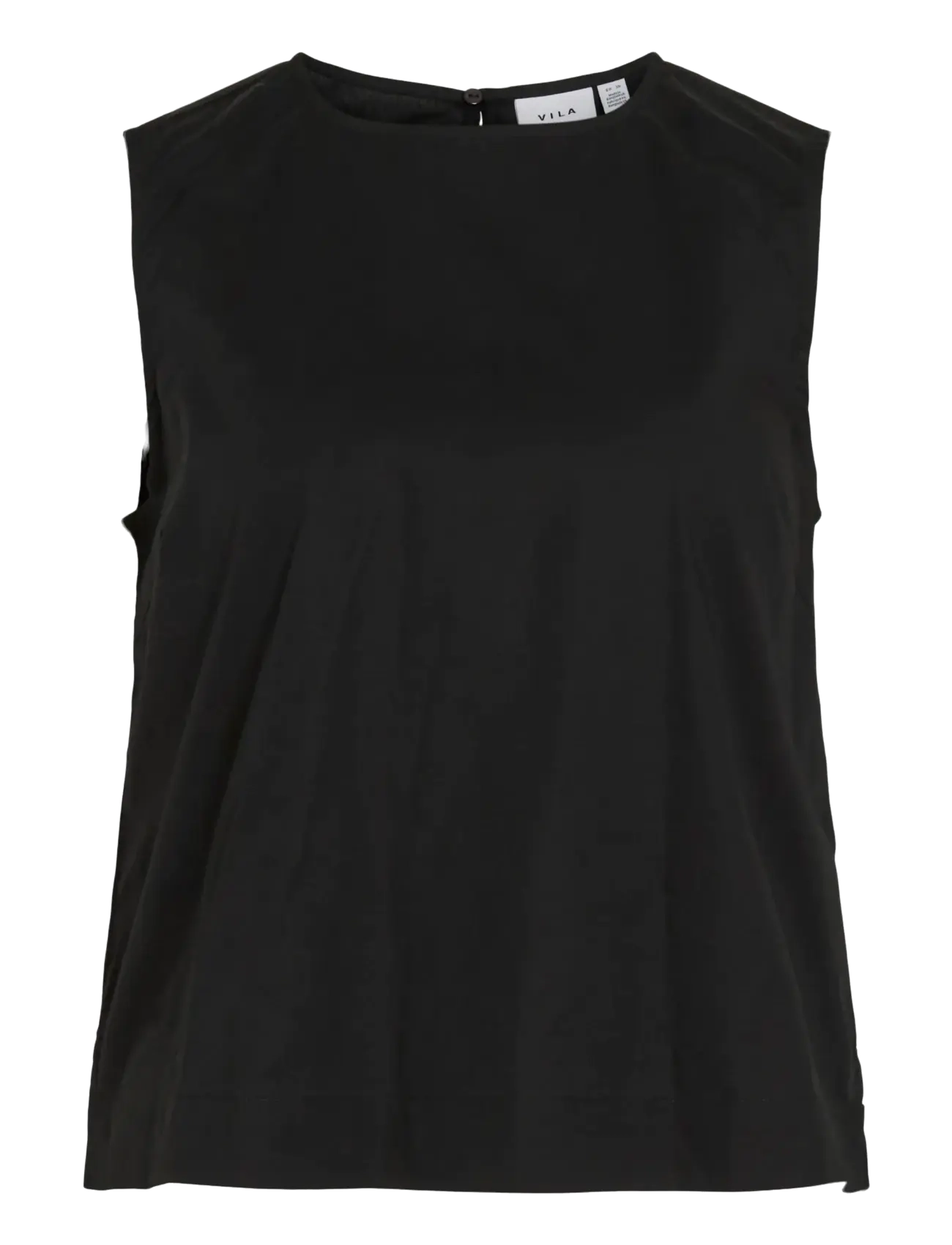 VILA Vivalencia O-Neck S/L Kurz Oberteil/2 Schwarz - 34 - Damen