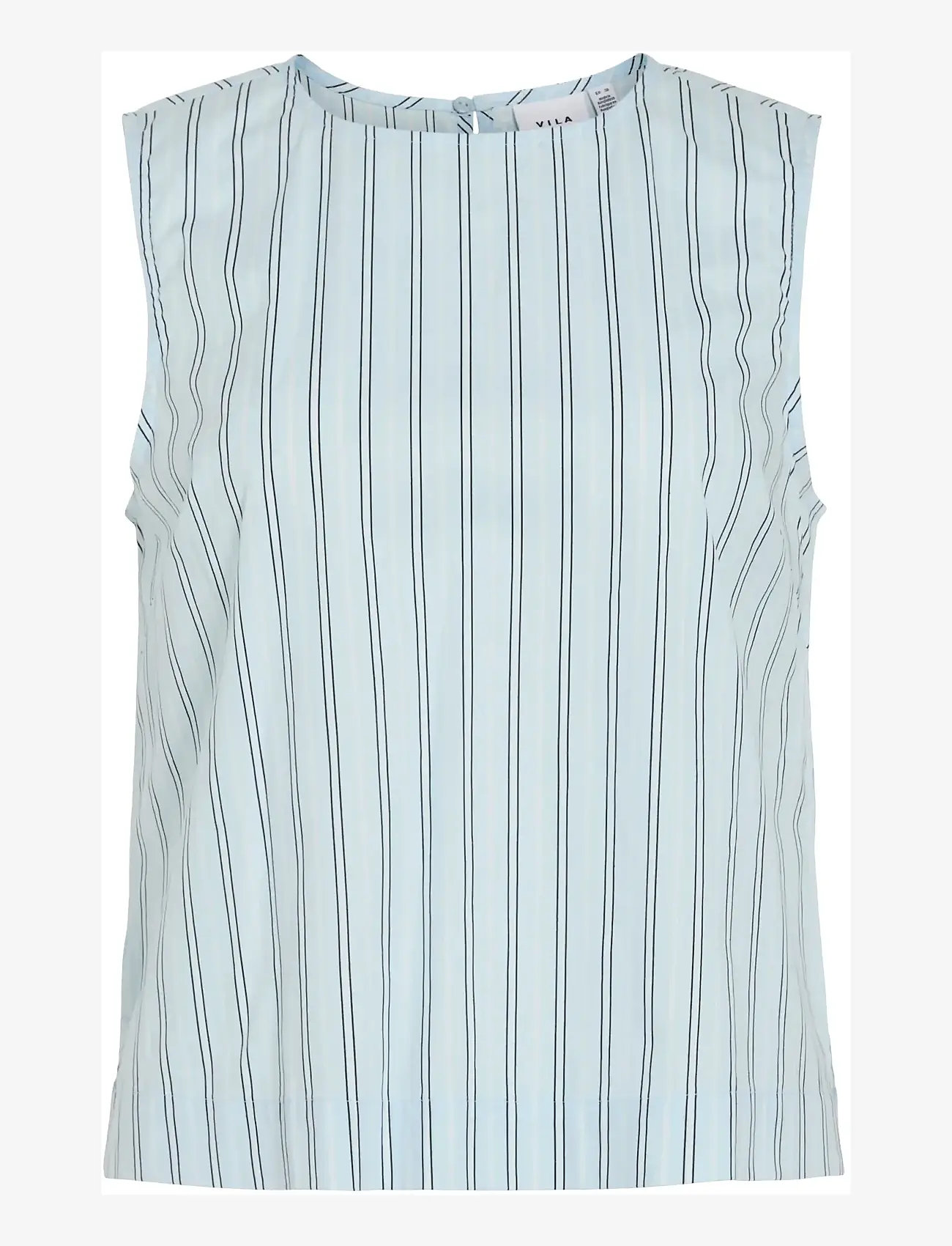 Vila - VIVALENCIA O-NECK S/L SHORT TOP/2 - Ærmeløse bluser - nantucket breeze - 1