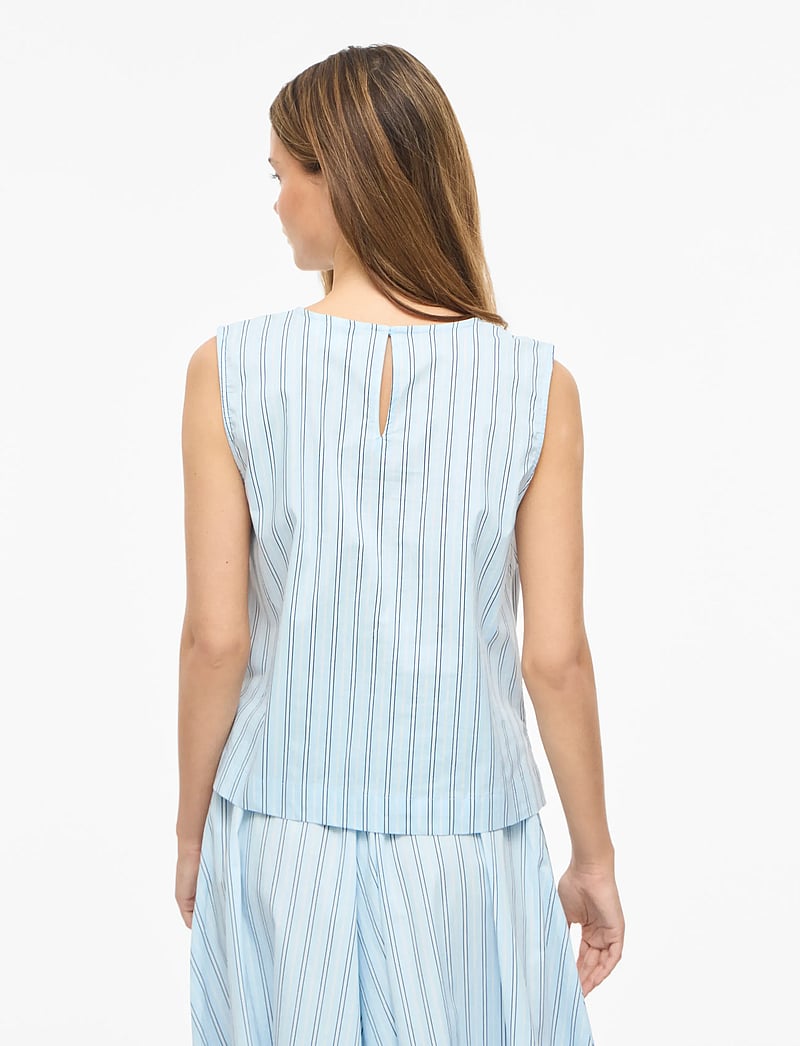 Vila - VIVALENCIA O-NECK S/L SHORT TOP/2 - Ärmellose blusen - nantucket breeze - 3