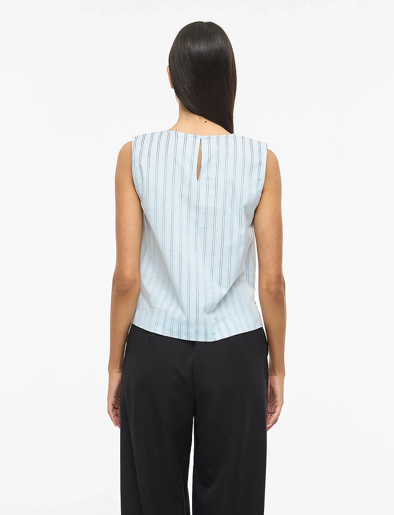 Vila - VIVALENCIA O-NECK S/L SHORT TOP/2 - Ærmeløse bluser - nantucket breeze - 3