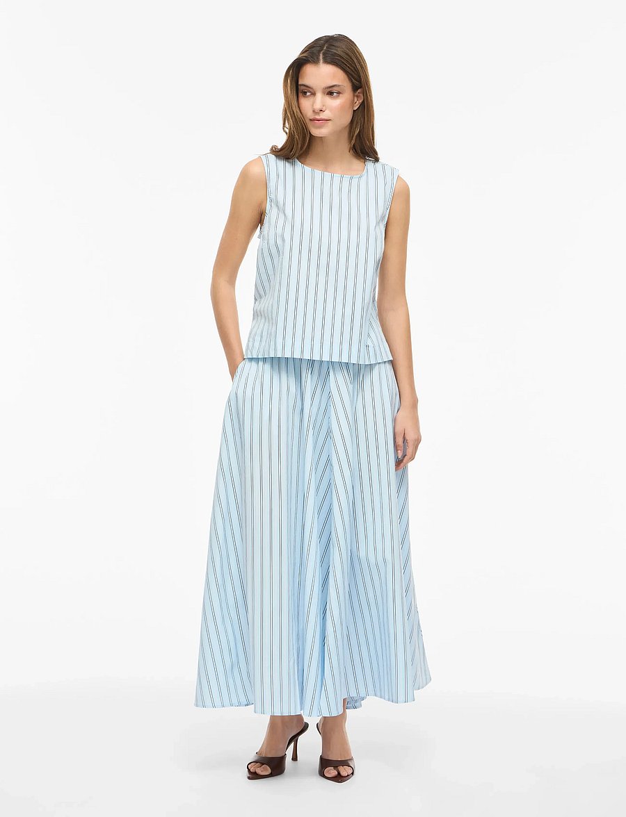 Vila - VIVALENCIA O-NECK S/L SHORT TOP/2 - Ärmellose blusen - nantucket breeze - 4
