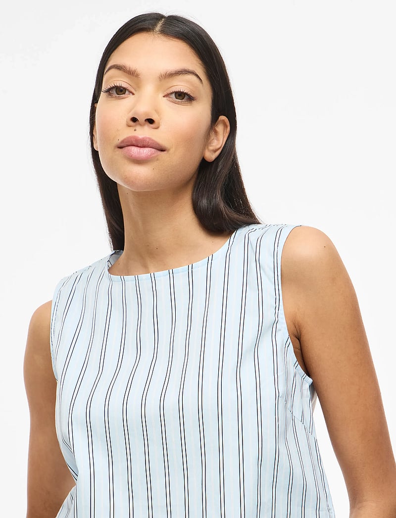 Vila - VIVALENCIA O-NECK S/L SHORT TOP/2 - Ærmeløse bluser - nantucket breeze - 5