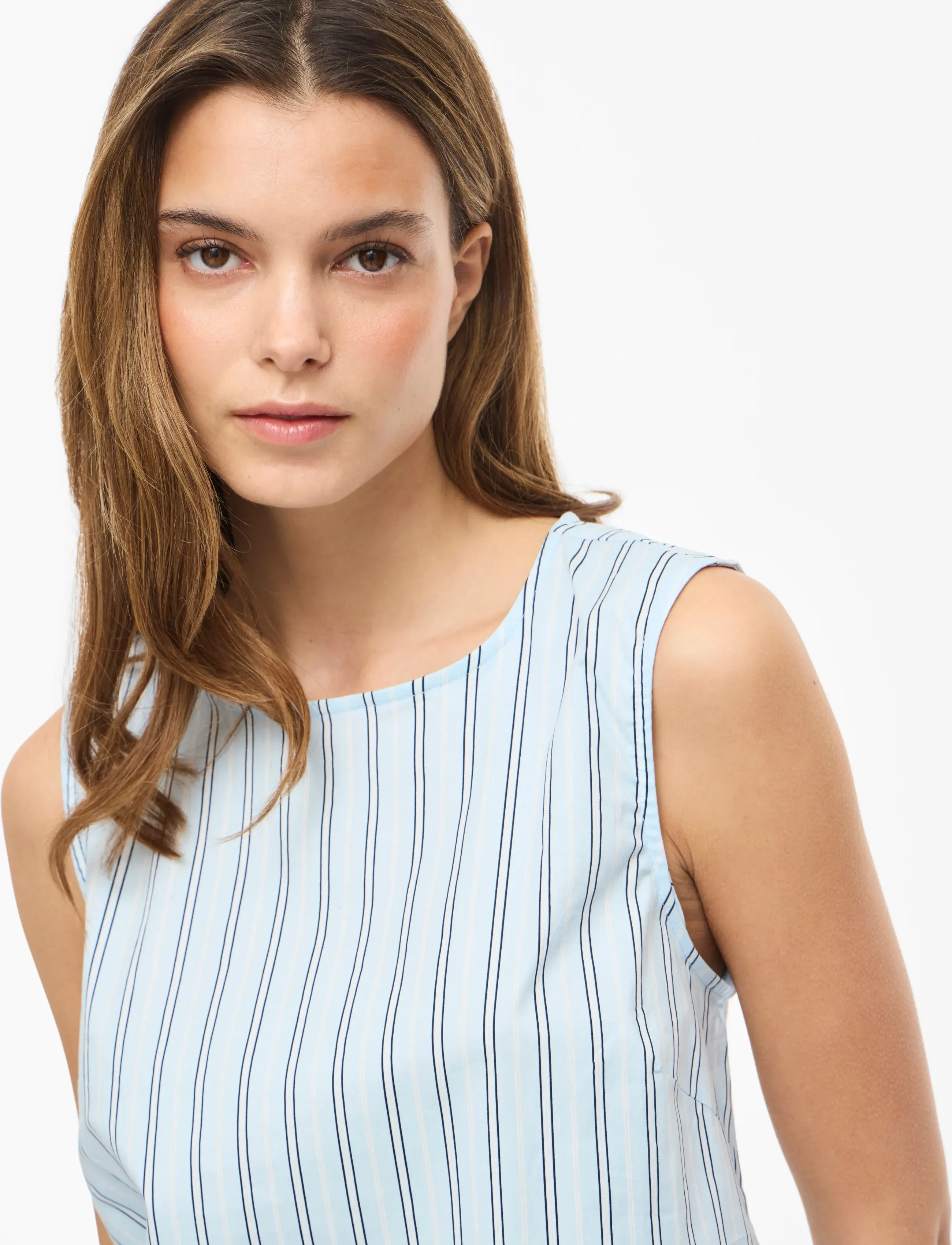 Vila - VIVALENCIA O-NECK S/L SHORT TOP/2 - Ærmeløse bluser - nantucket breeze - 5