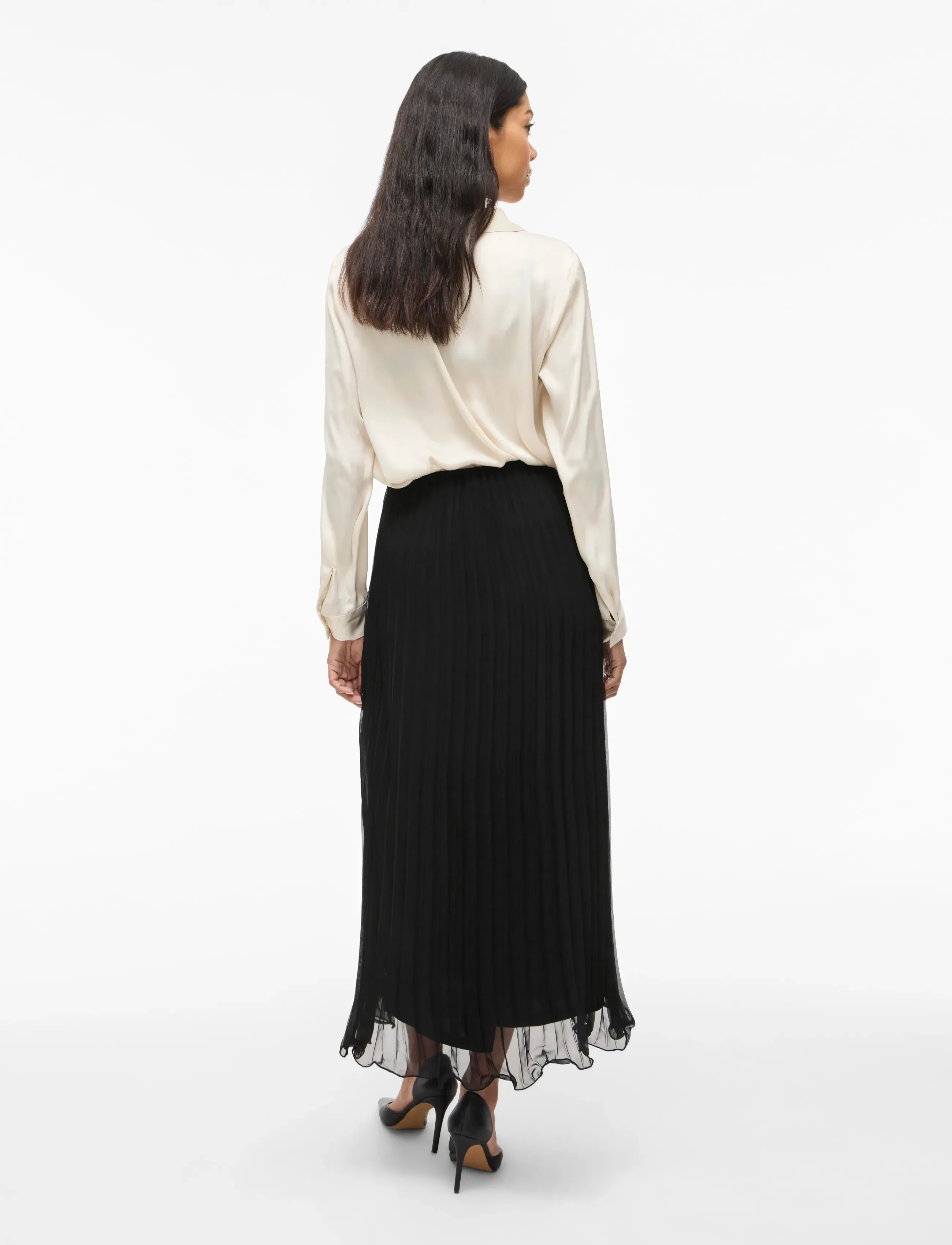 Vila - VICALLA ANKLE SKIRT - NOOS - midi nederdele - black - 3