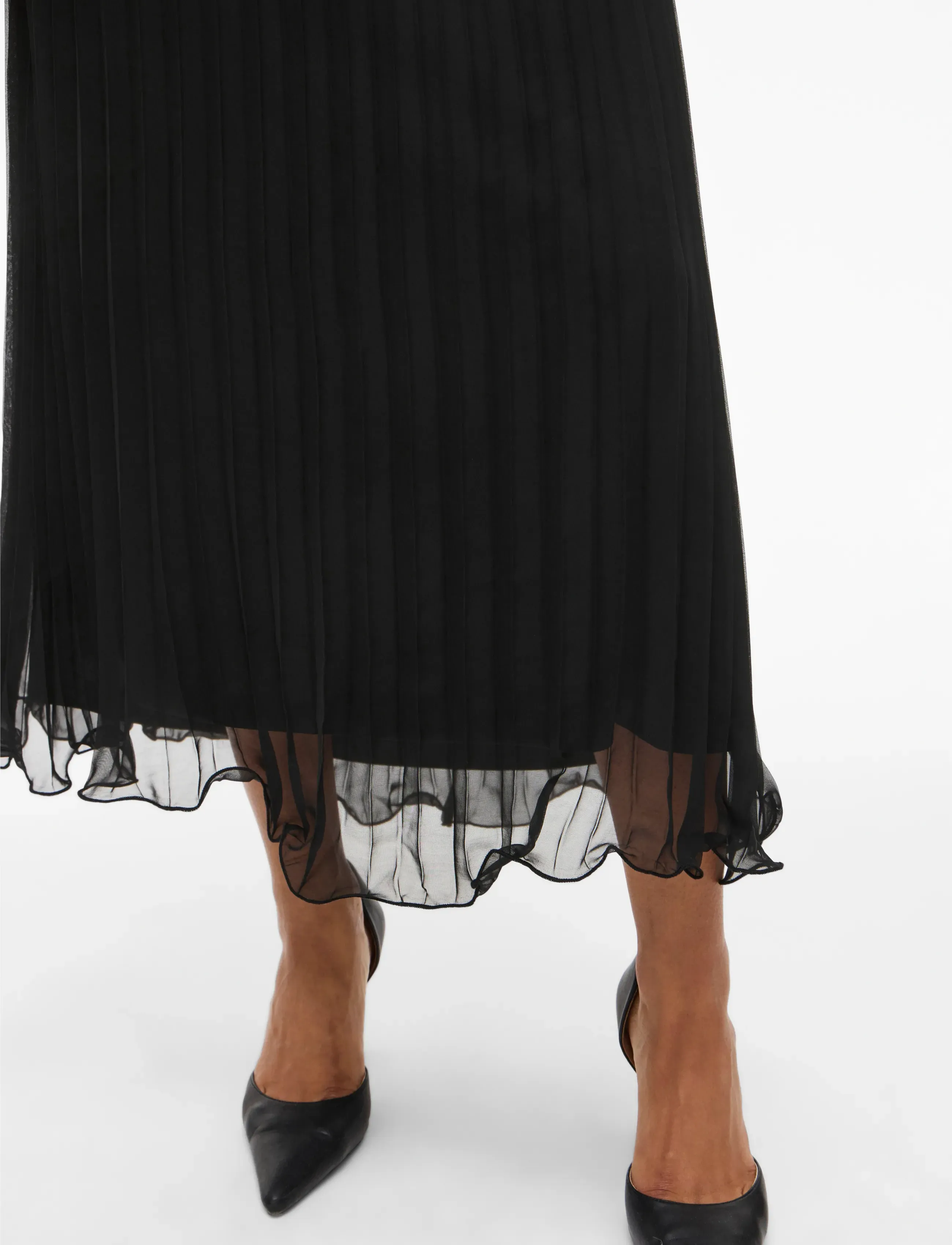 Vila - VICALLA ANKLE SKIRT - NOOS - midi nederdele - black - 4