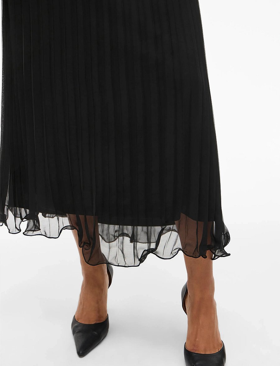 Vila - VICALLA ANKLE SKIRT - NOOS - pleated skirts - black - 4