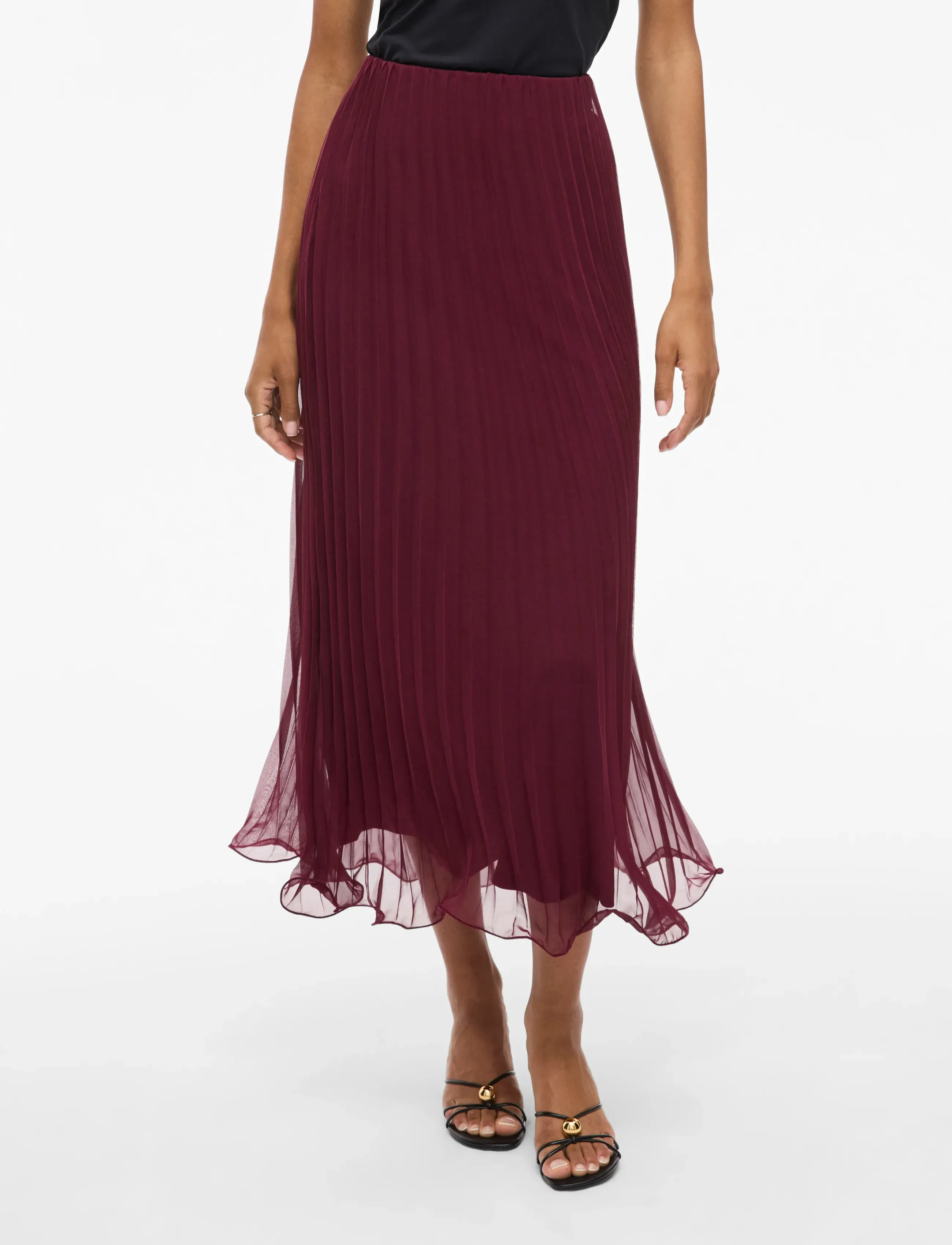 Vila VICALLA ANKLE SKIRT - NOOS - Röcke - FIG / burgundy