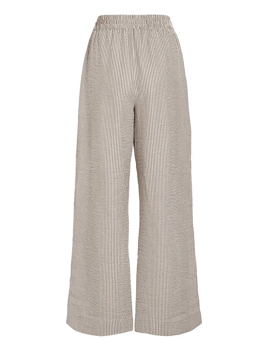 Vila - VIKALEA HW PANTS - leveälahkeiset housut - snow white - 2