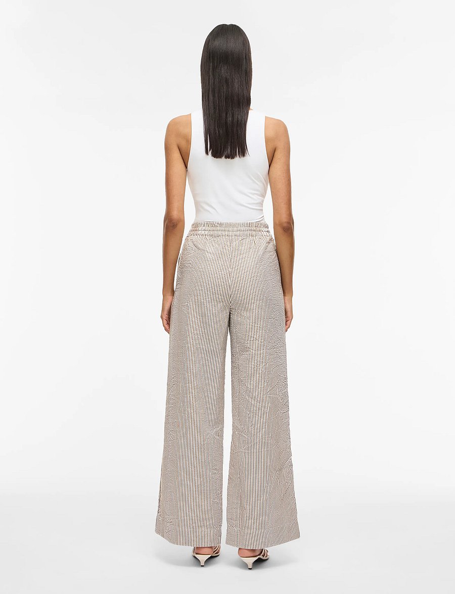 Vila - VIKALEA HW PANTS - leveälahkeiset housut - snow white - 3