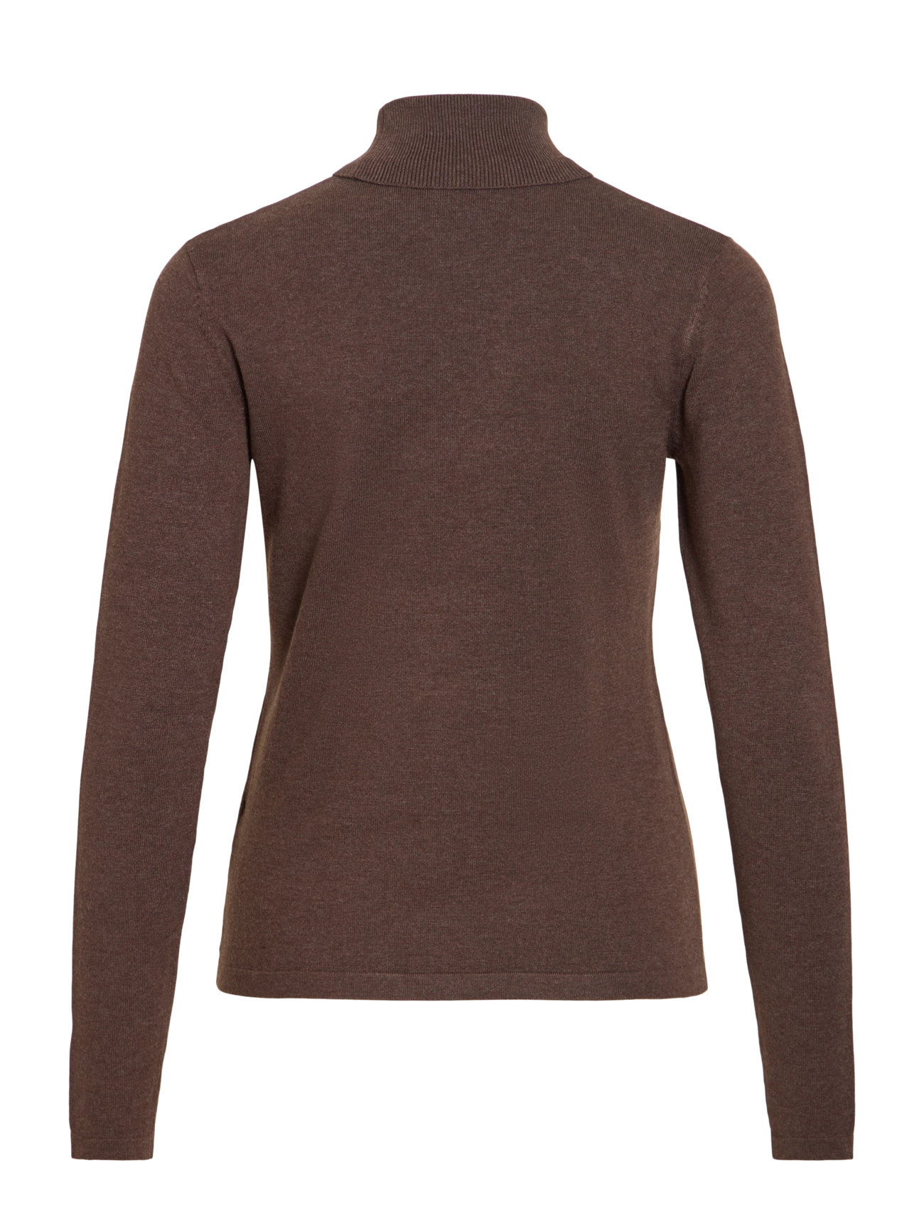 Vila - VIMALU ROLLNECK L/S KNIT TOP NOOS - coffee bean - 2