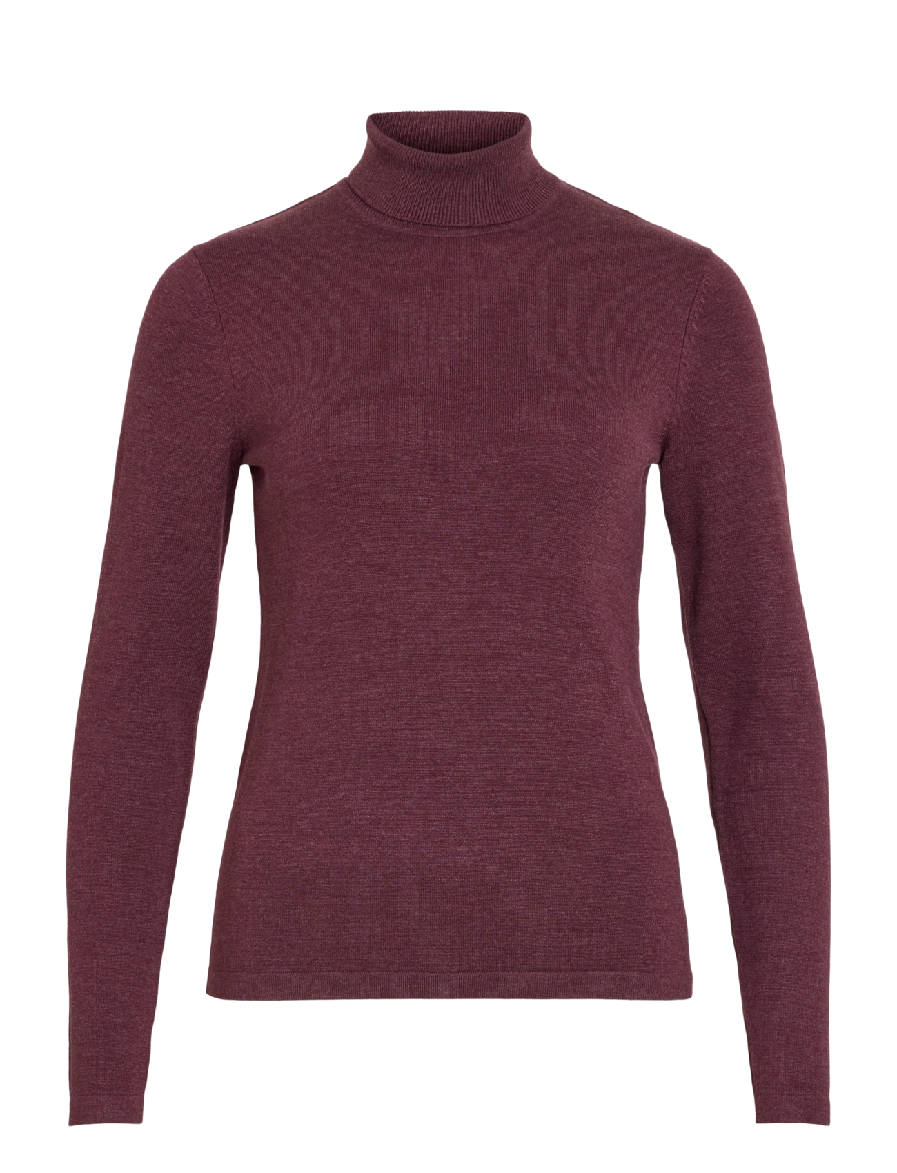 Vila VIMALU ROLLNECK L/S KNIT TOP NOOS - Knitwear - PORT ROYALE / burgundy