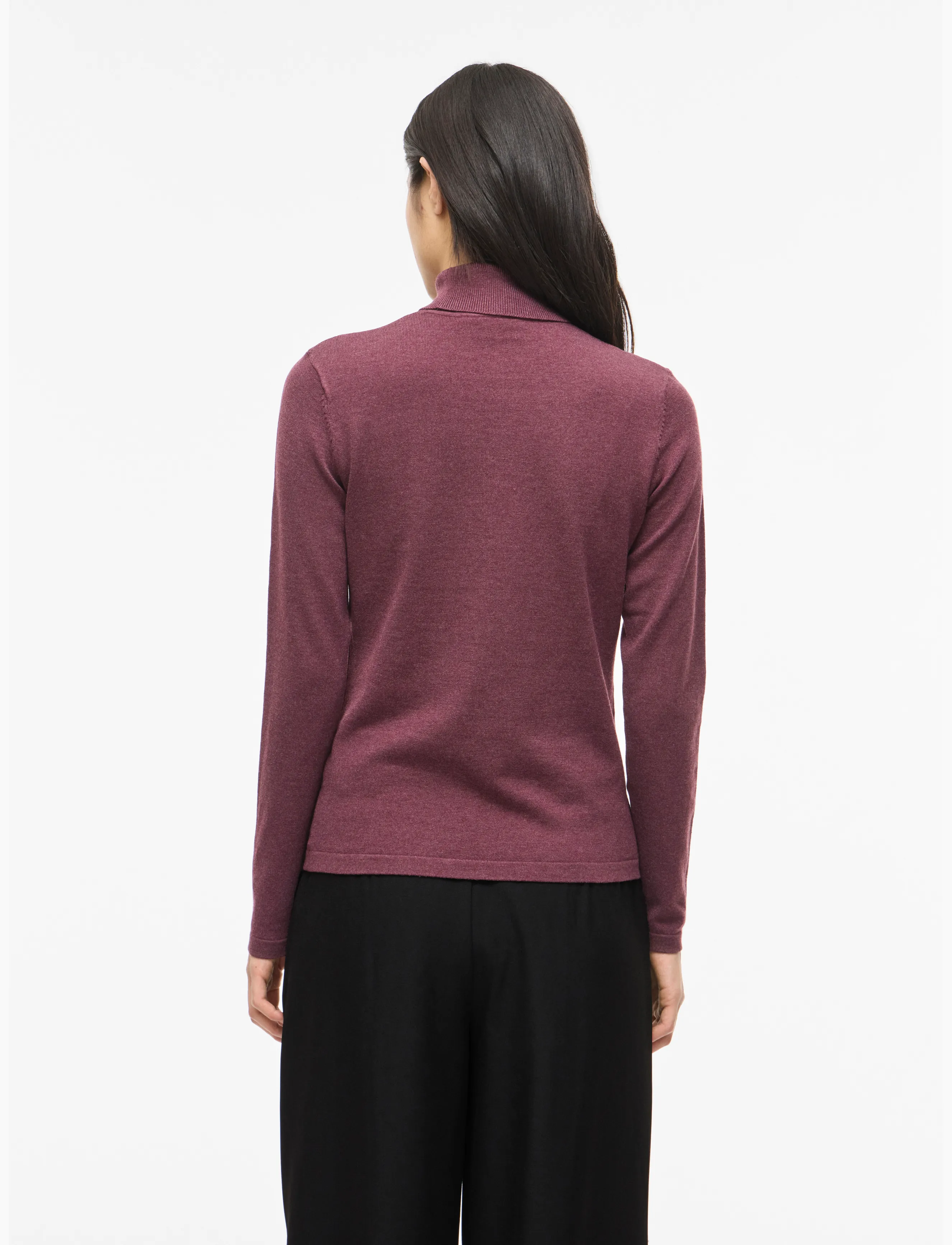 Vila - VIMALU ROLLNECK L/S KNIT TOP NOOS - port royale - 3