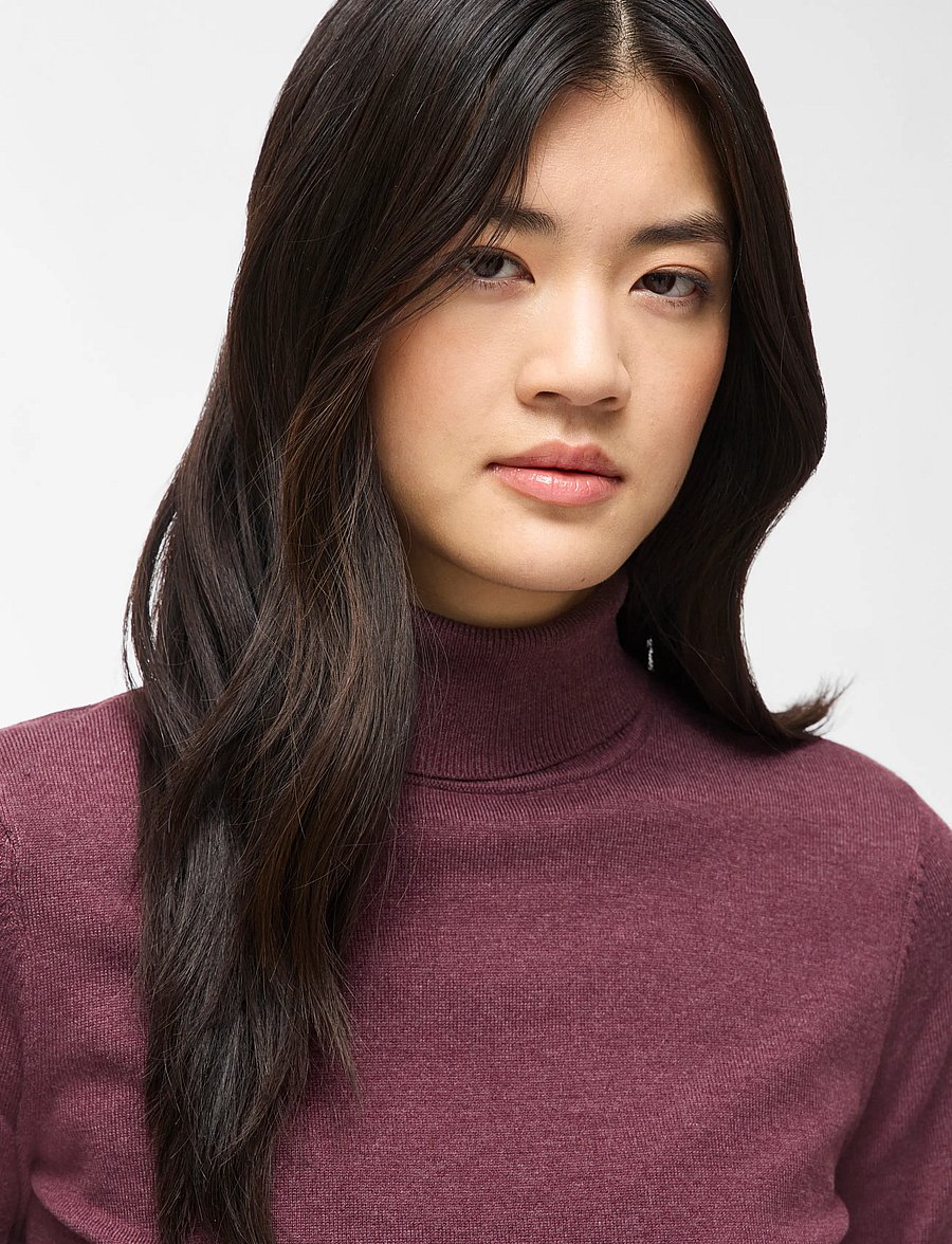 Vila - VIMALU ROLLNECK L/S KNIT TOP NOOS - port royale - 5