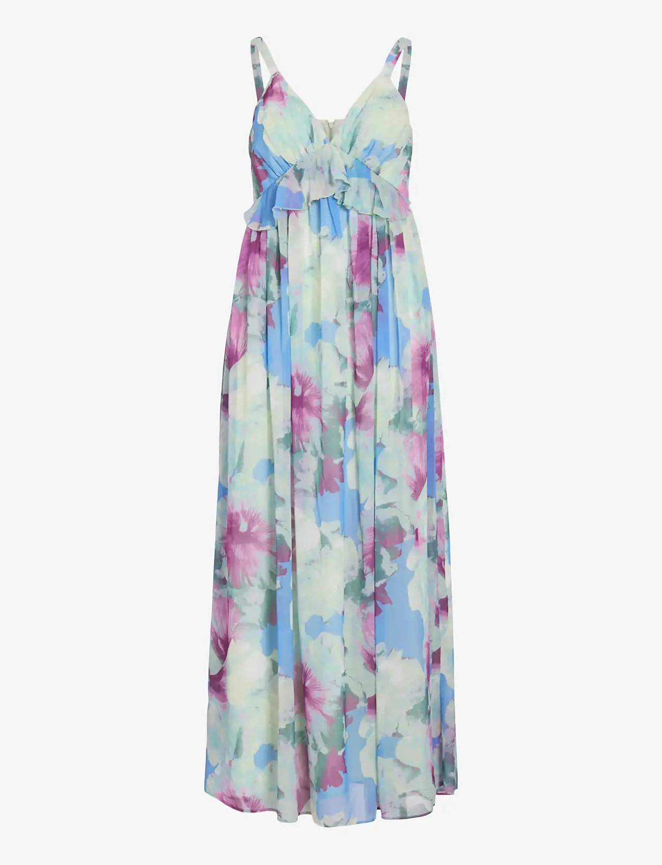 Vila - VIPEONY V-NECK MAXI STRAP DRESS/DC/KA - maxikleider - smoke green - 1
