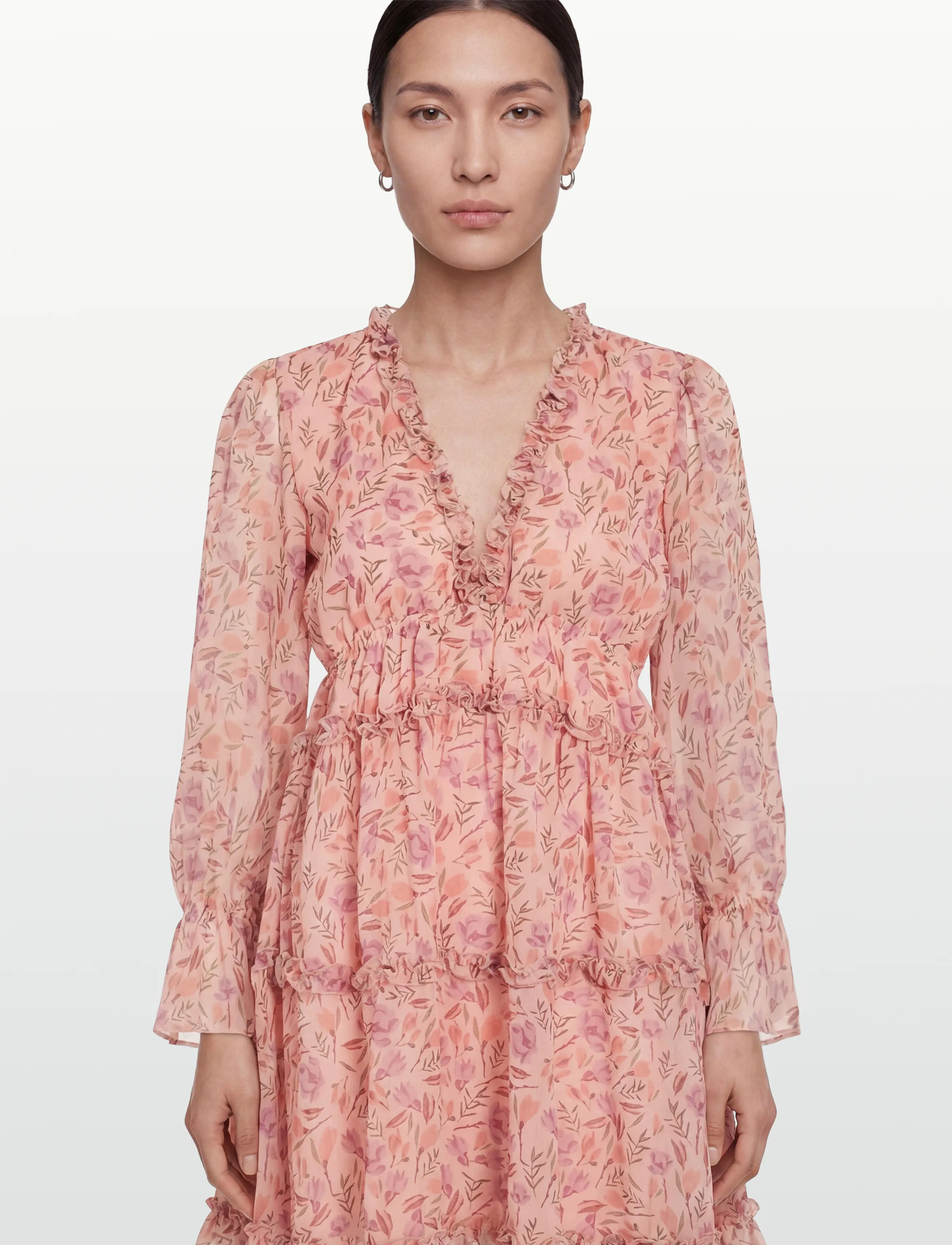 VILA Vijasmine L/S V-Neck Short Dress/Dc/Ka korta klänningar dam – bild 2