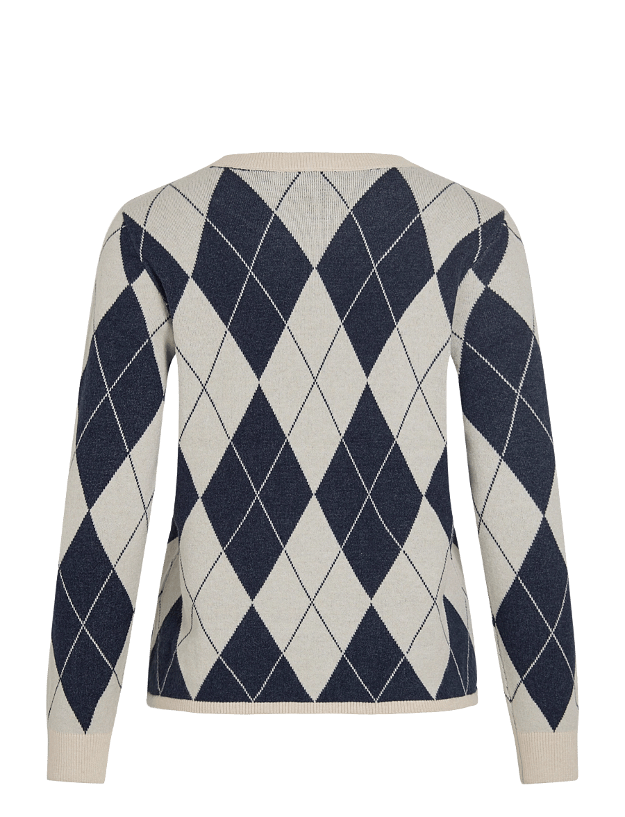Vila - VITIF O-NECK L/S KNIT PULLOVER - kampsunid - super light natural melan - 2