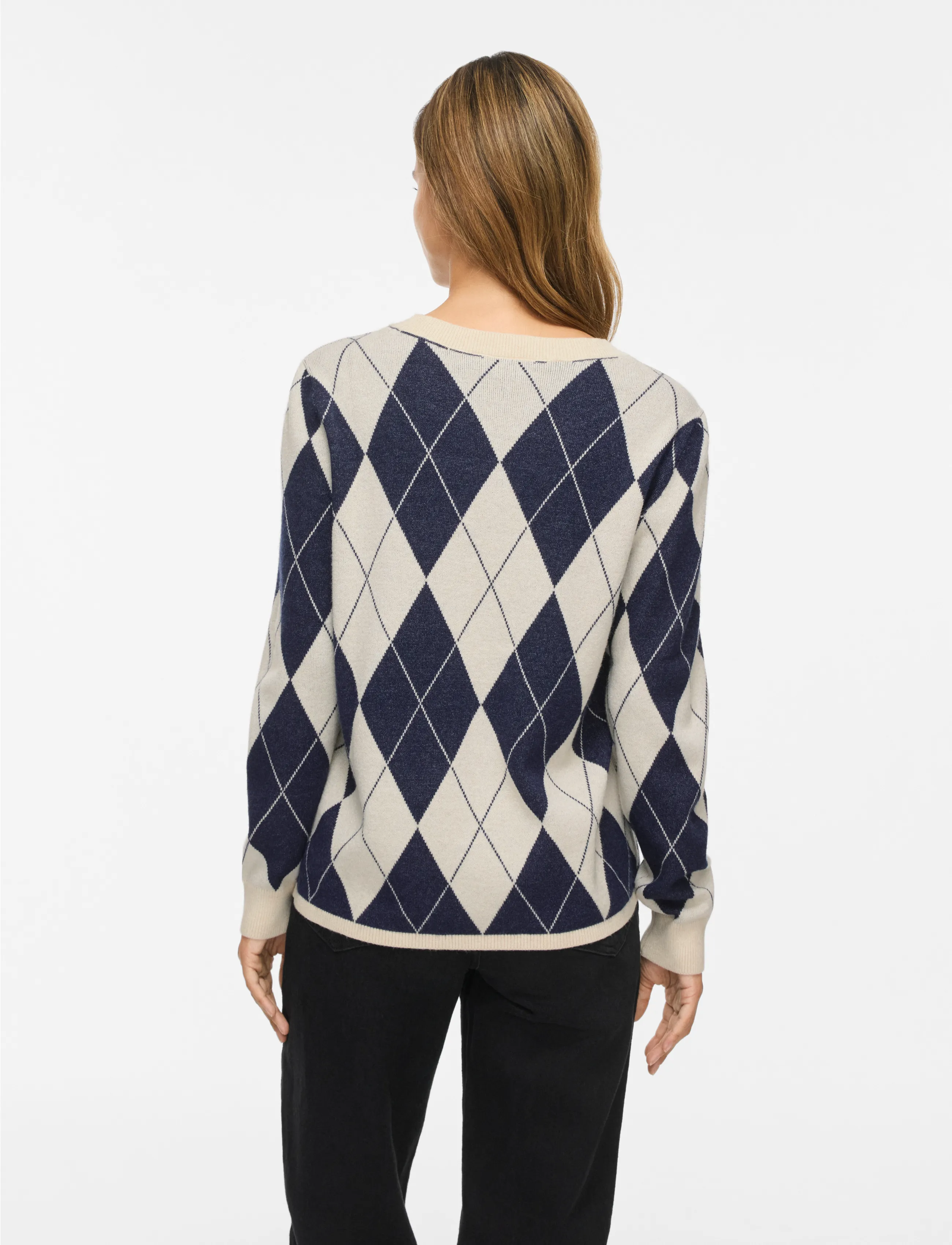Vila - VITIF O-NECK L/S KNIT PULLOVER - kampsunid - super light natural melan - 3