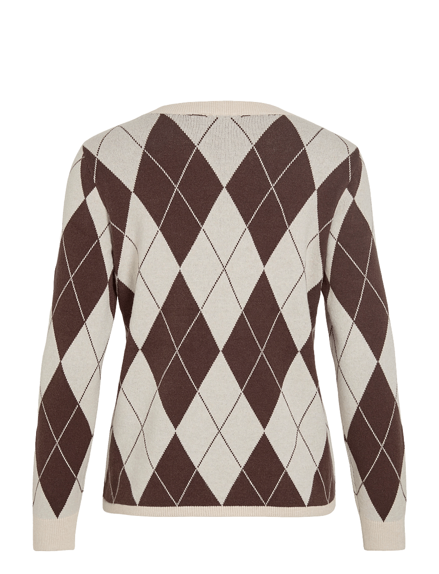 Vila - VITIF O-NECK L/S KNIT PULLOVER - super light natural melan - 1