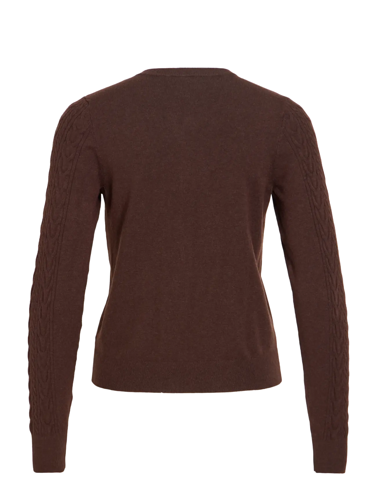 Vila - VIKERRY CABLE L/S KNIT CARDIGAN-NOOS - cardigans - coffee bean - 1
