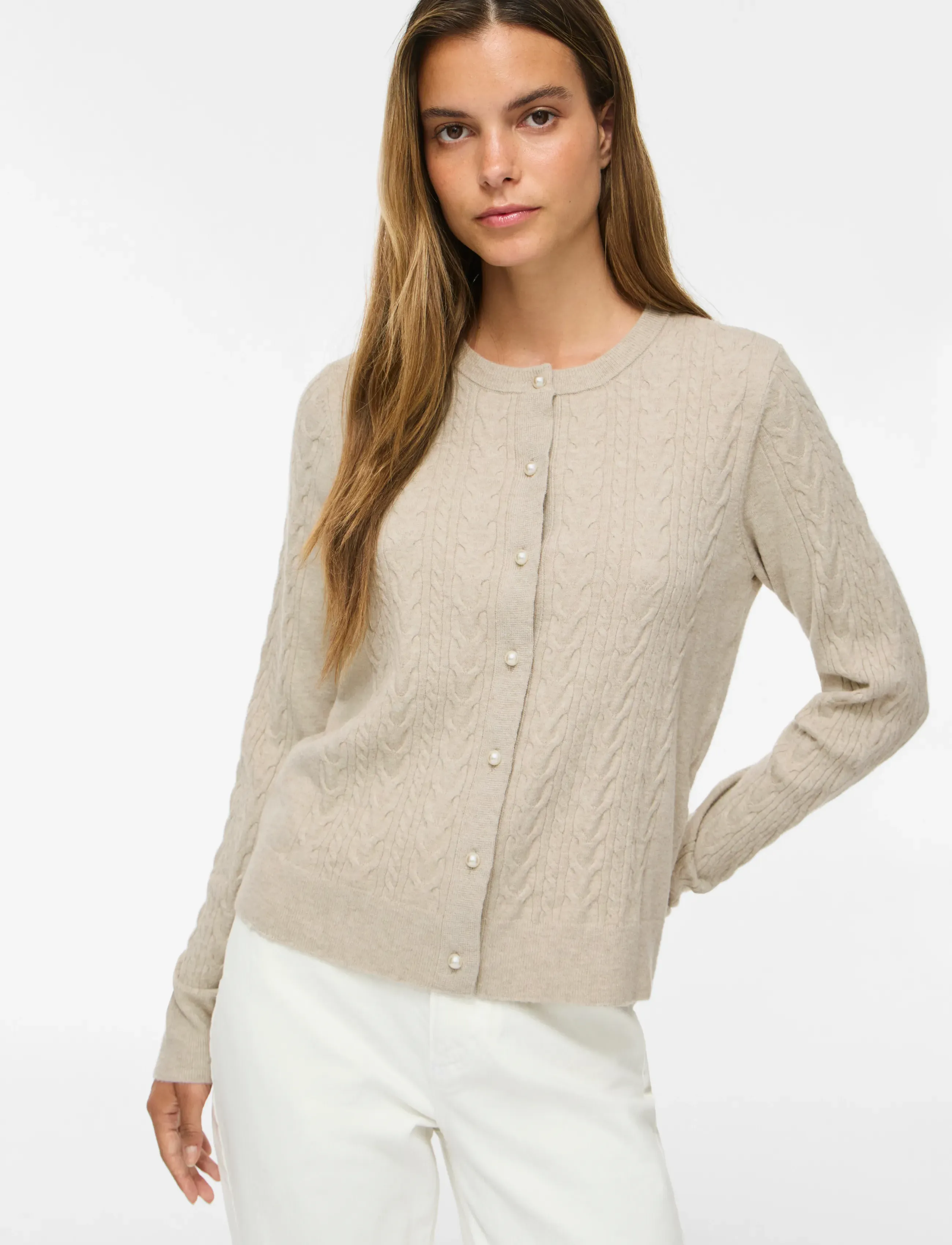 Vikerry Cable L/S Knit Cardigan-Noos 4