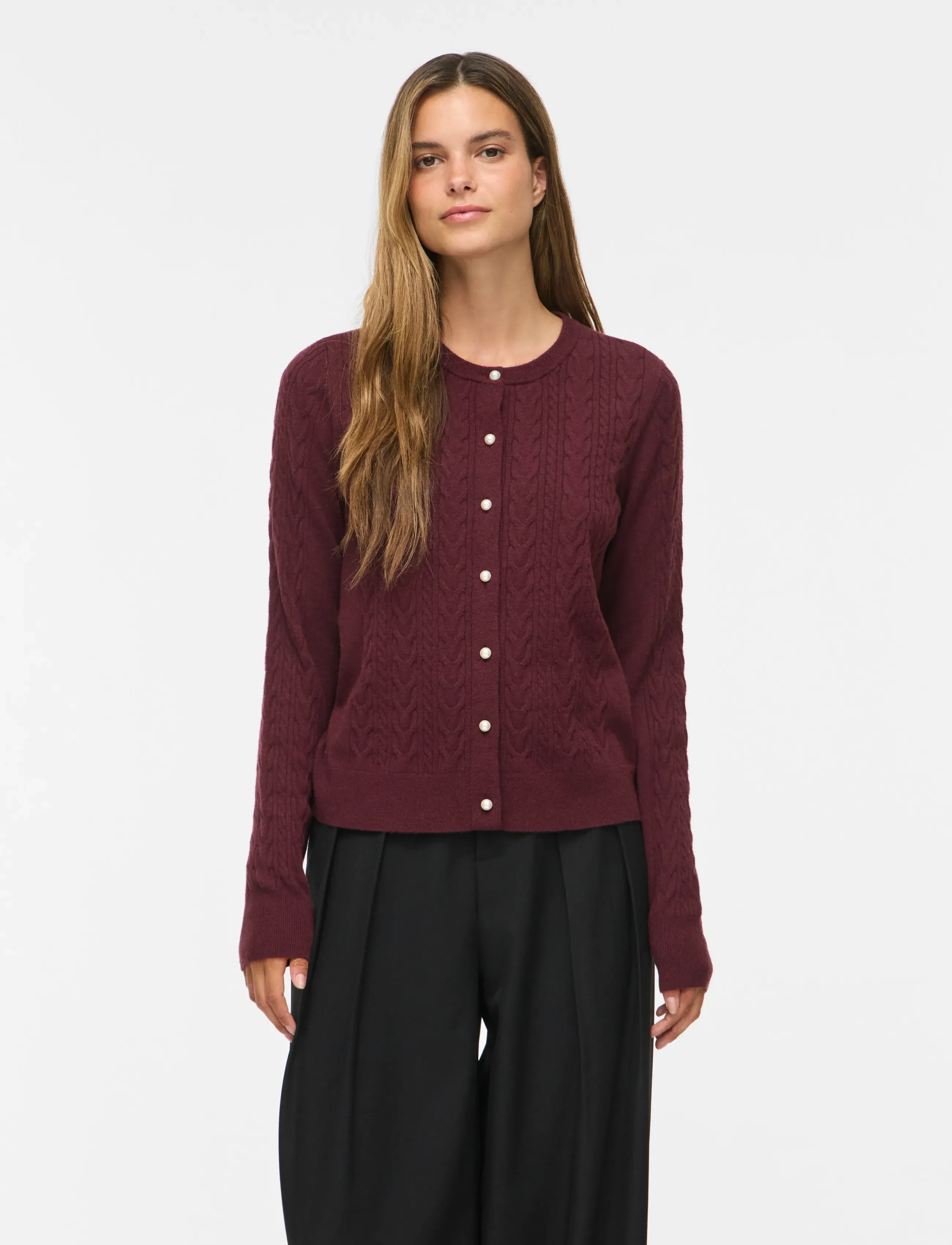 Vikerry Cable L/S Knit Cardigan-Noos