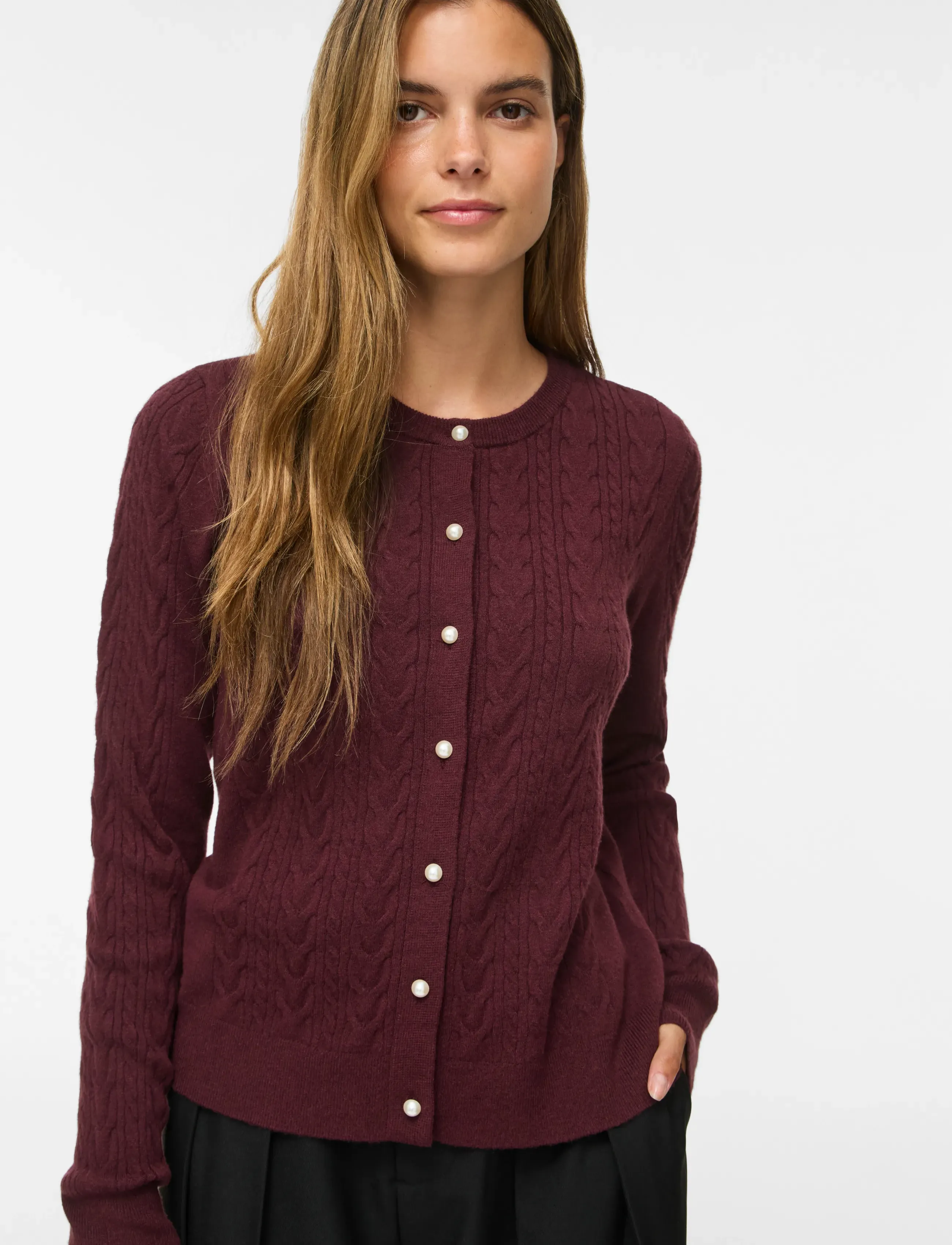 Vikerry Cable L/S Knit Cardigan-Noos 6