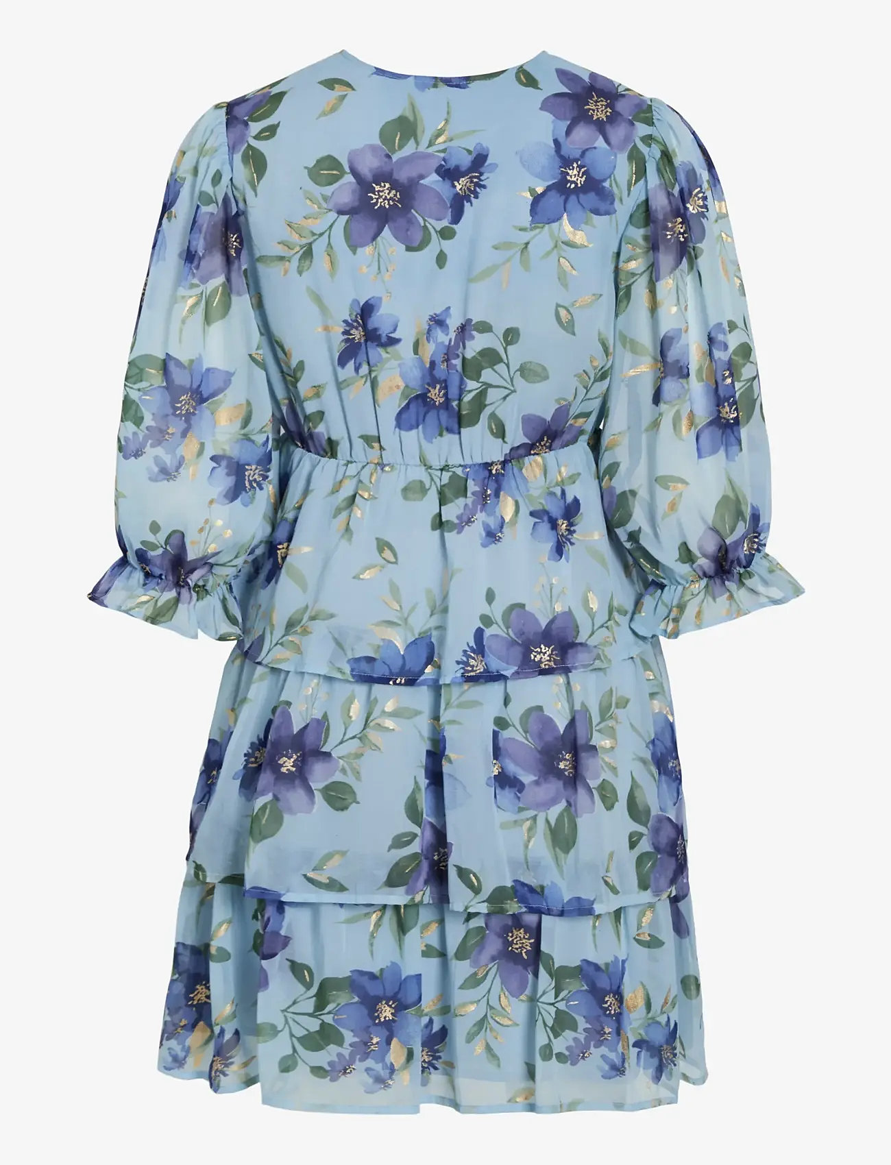 Vila - VIMAGNOLIA 3/4 -NECK SHORT DRESS/DC/KA - sommerkjoler - nantucket breeze - 2