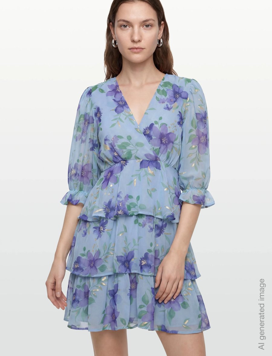 Vila - VIMAGNOLIA 3/4 -NECK SHORT DRESS/DC/KA - summer dresses - nantucket breeze - 3