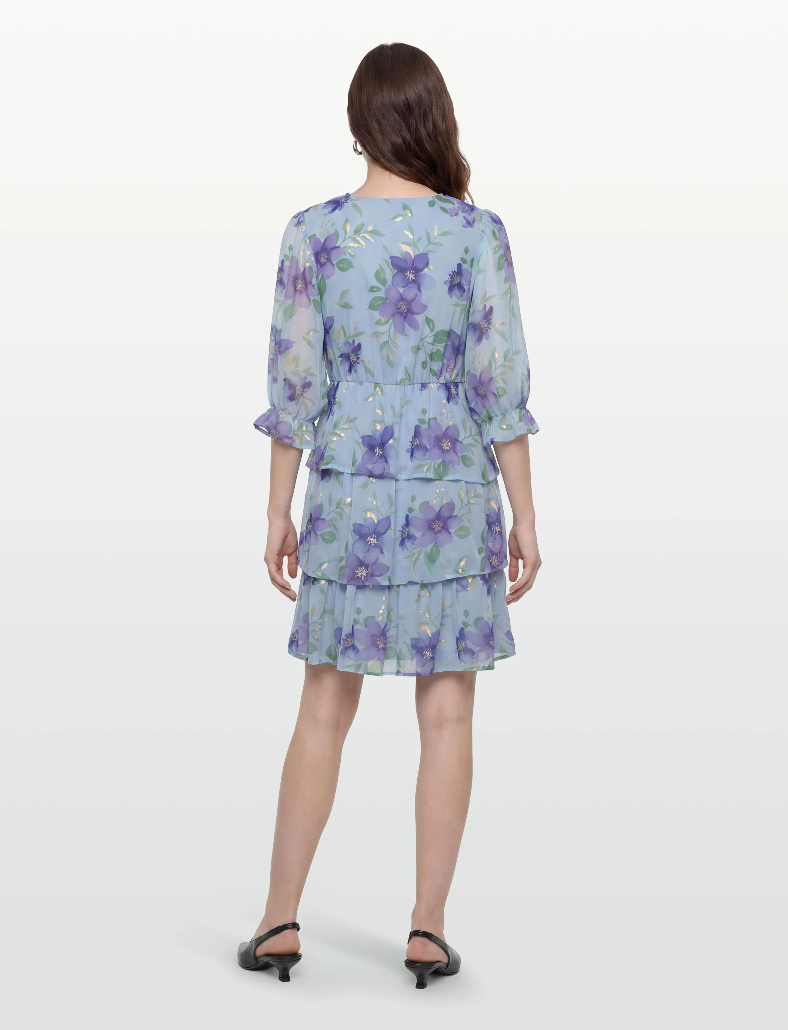 Vila - VIMAGNOLIA 3/4 -NECK SHORT DRESS/DC/KA - suvekleidid - nantucket breeze - 4