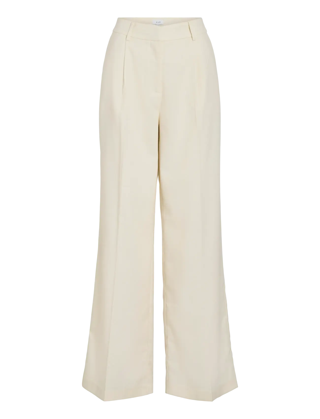 Vila VIPOCKEY HW TAILORED PANTS - PARTY - BIRCH / cream