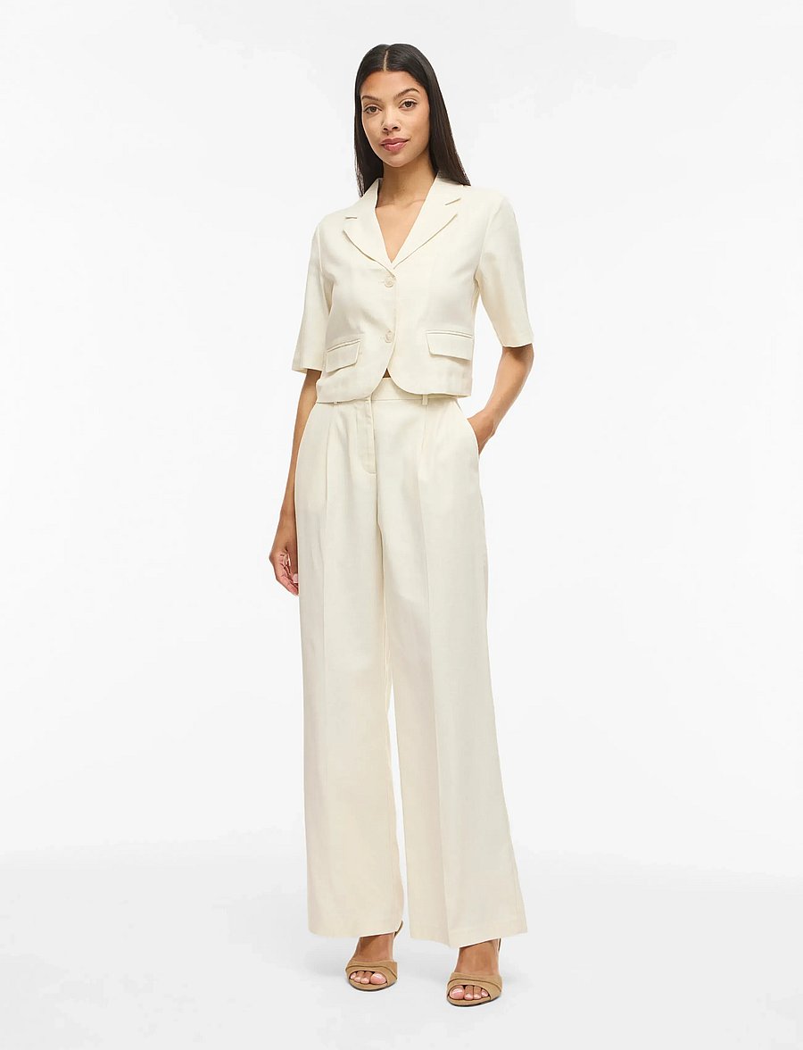 Vila - VIPOCKEY HW TAILORED PANTS - kostymbyxor - birch - 4