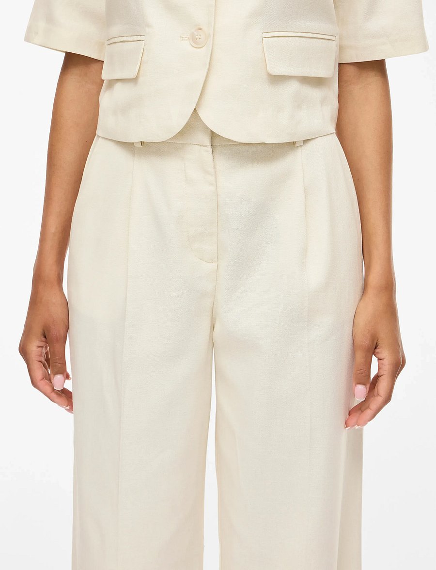 Vila - VIPOCKEY HW TAILORED PANTS - kostymbyxor - birch - 5