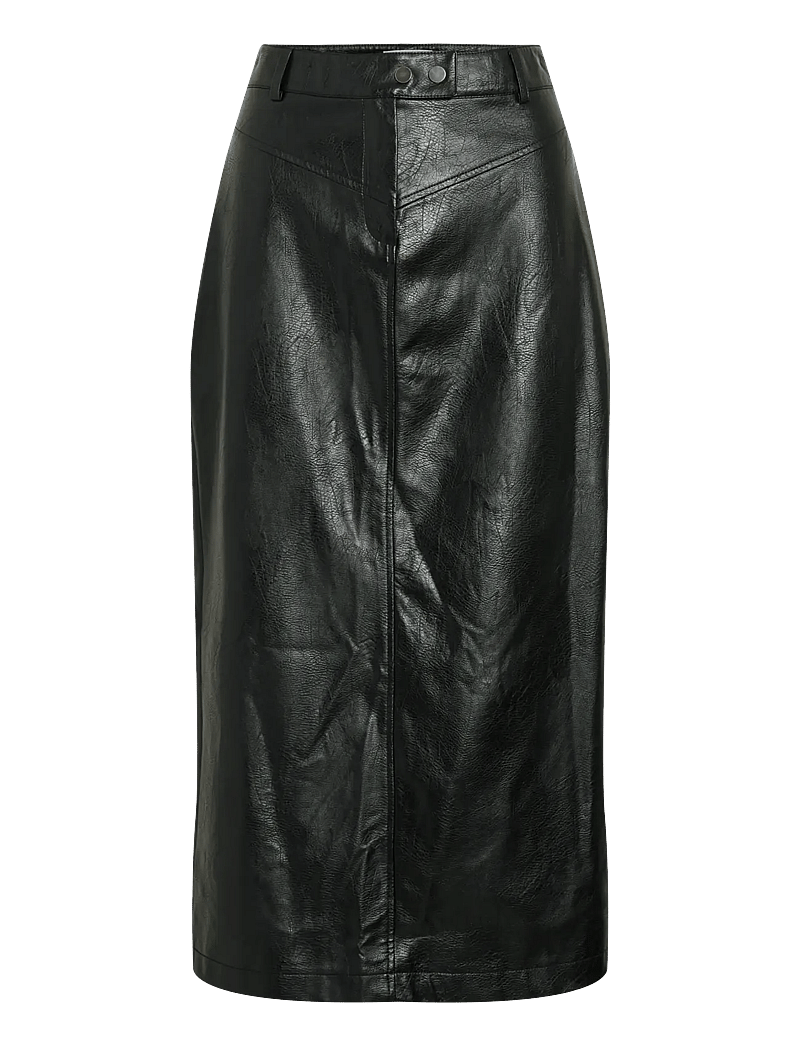 Vila - VIMILLIAN HW MIDI SKIRT - midi-röcke - black - 1