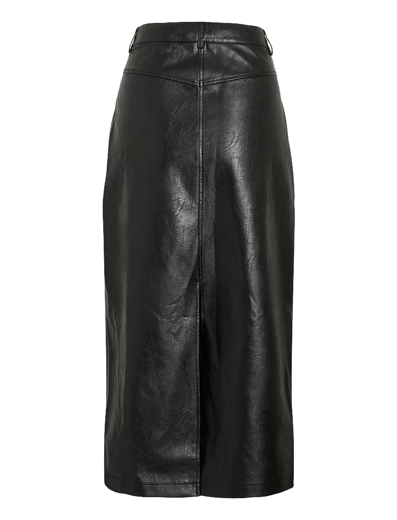 Vila - VIMILLIAN HW MIDI SKIRT - midi-röcke - black - 2
