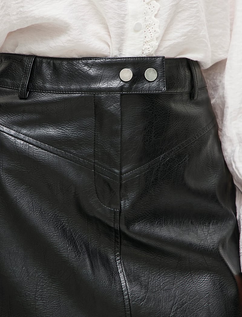 Vila - VIMILLIAN HW MIDI SKIRT - midi-röcke - black - 5