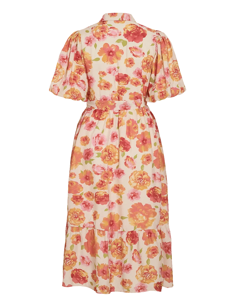 Vila - VIALINIA SOL 2/4 MIDI SHIRT DRESS/LN - sommerkjoler - snow white - 2