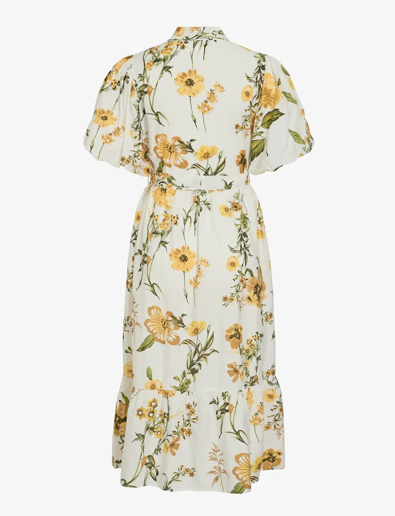 Vila - VIALINIA SOL 2/4 MIDI SHIRT DRESS/LN - sommerkleider - snow white - 2