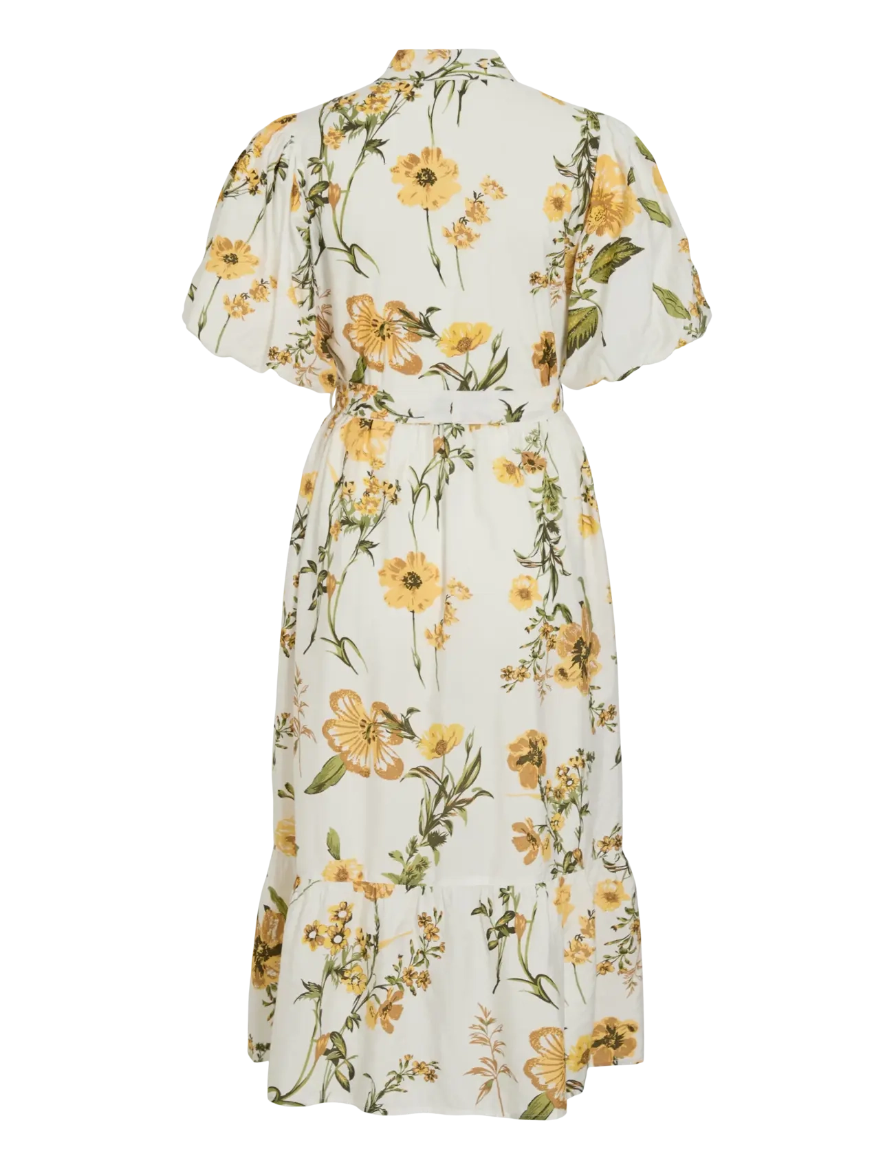 Vila - VIALINIA SOL 2/4 MIDI SHIRT DRESS/LN - zomerjurken - snow white - 2