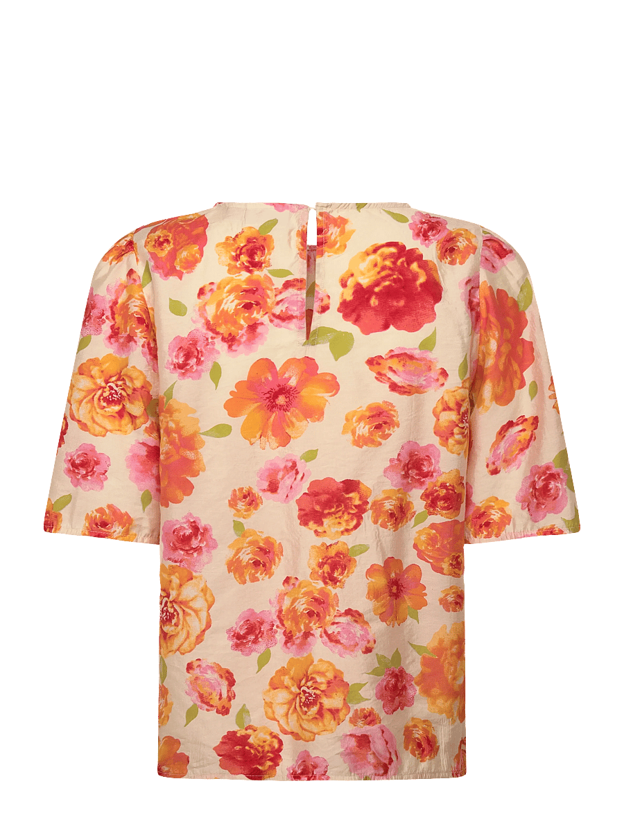 Vila - VIALINIA SOL O-NECK 2/4 TOP/LN - t-särgid - snow white - 2